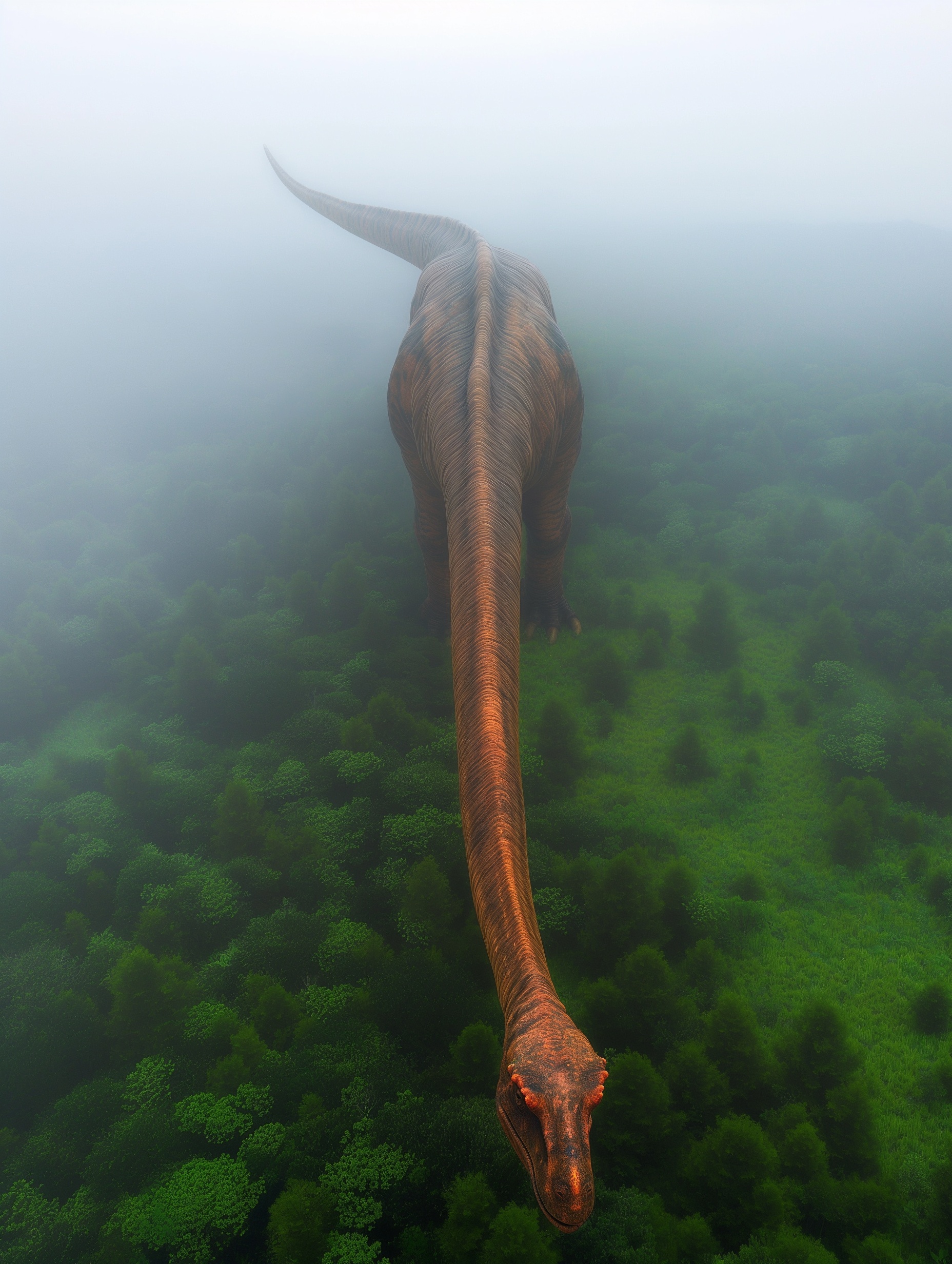 Giant Brachiosaurus Monsters in Primeval Forest