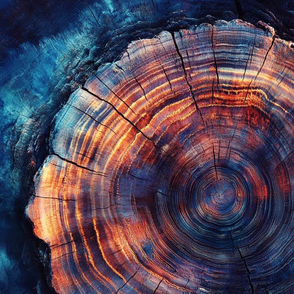 Vibrant Tree Trunk Art: Nature's Intricate Beauty