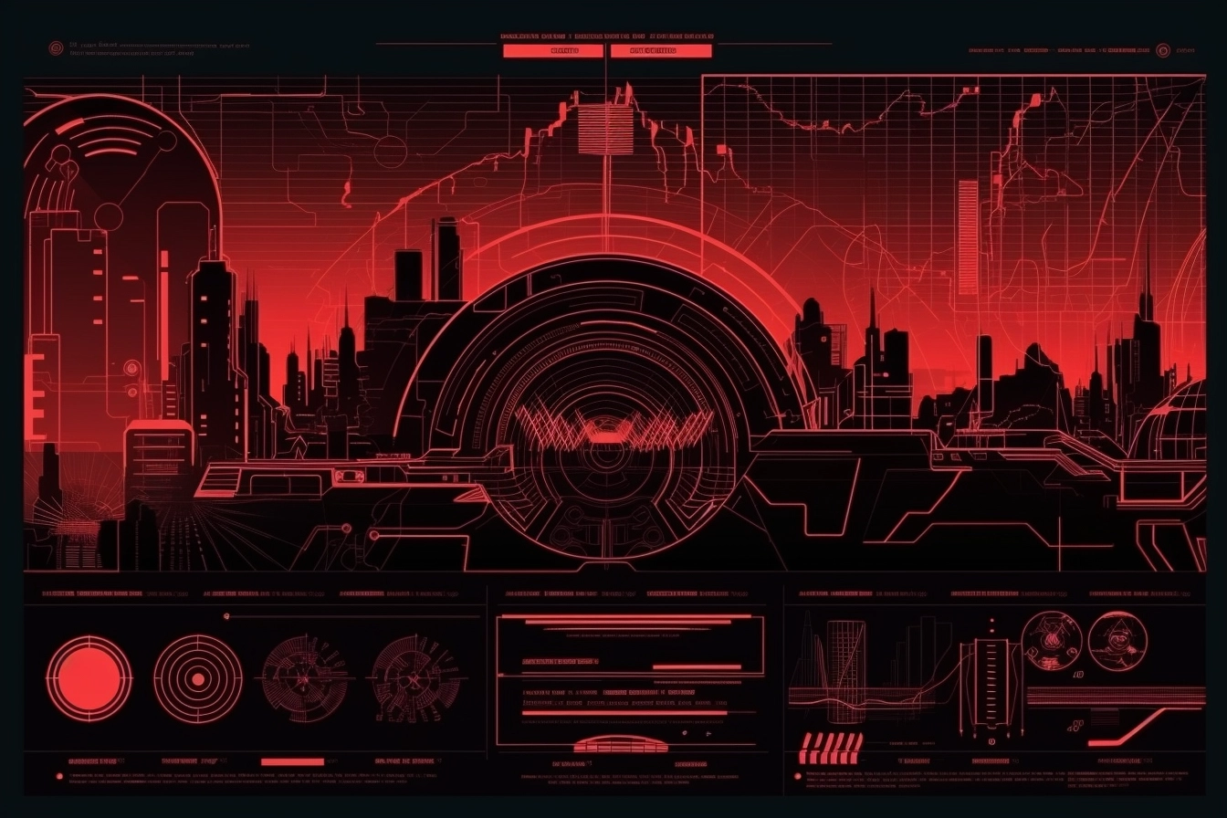 Revolutionary Cyberpunk Design: Red & Black Futurism