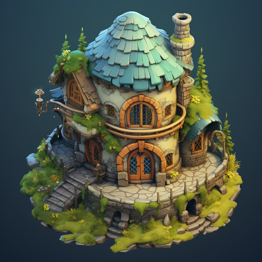 Captivating Cartoon Fantasy House - Stunning Top View