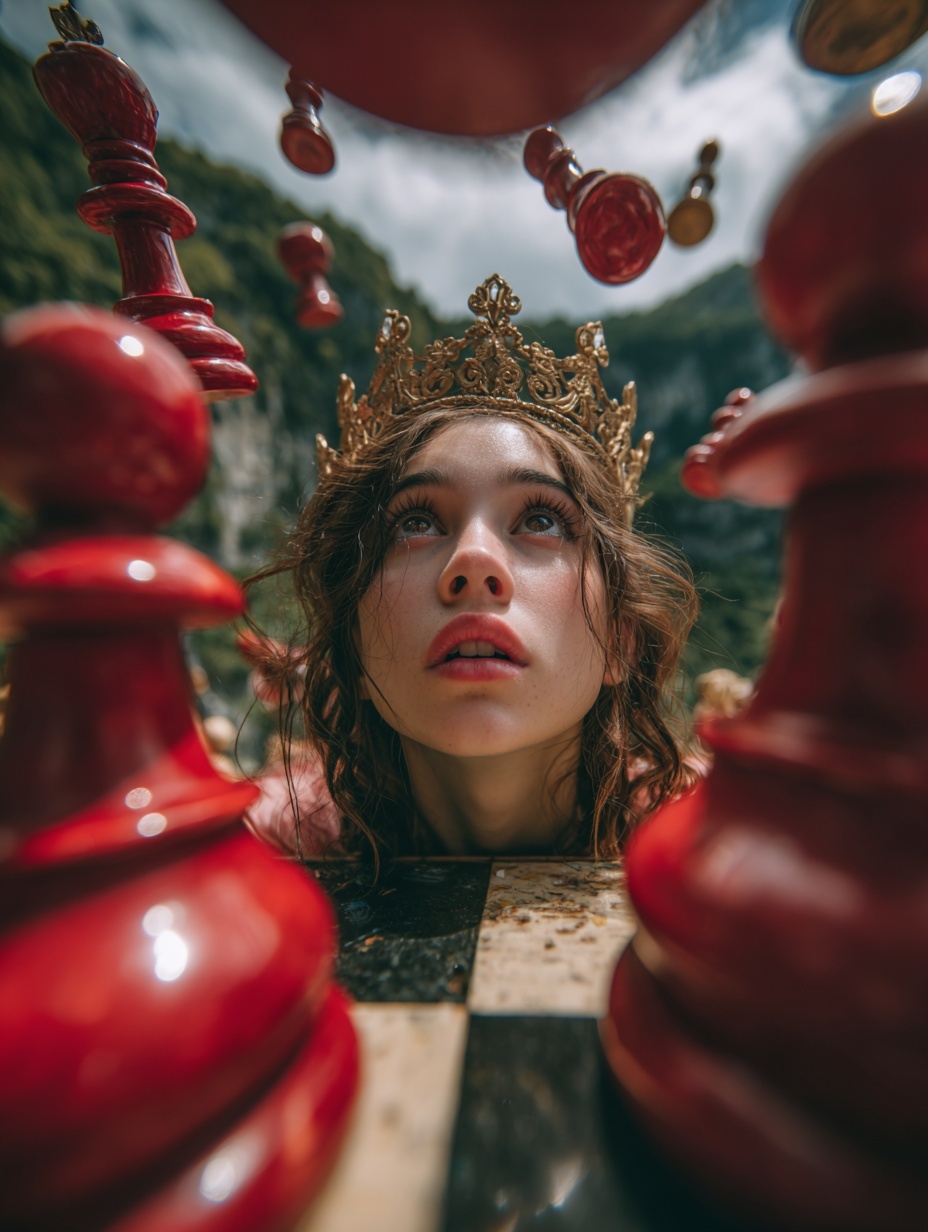 Surreal Fantasy: Queen's Chessboard Dreamscape