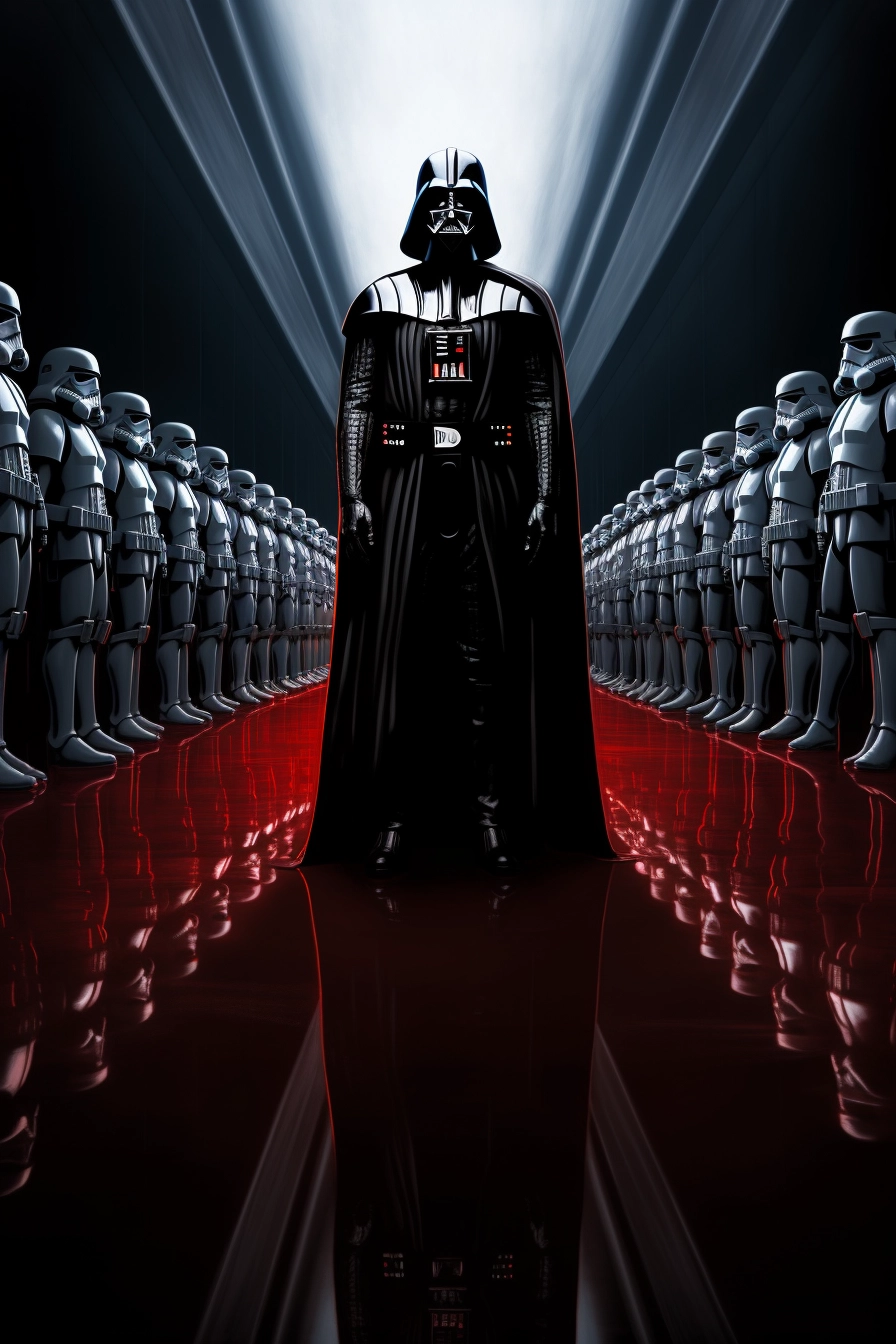 Darth Vader's Majestic Stroll: An Artistic Tribute