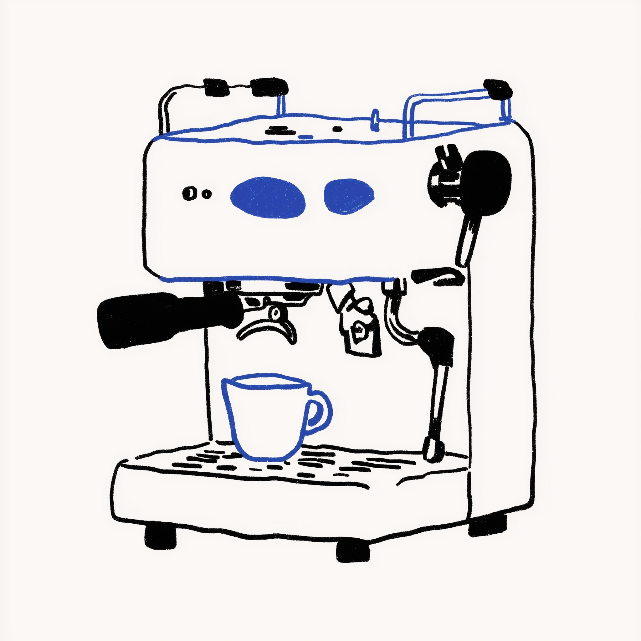 Premium Portafilter Machine Illustrations for Coffee Lovers
