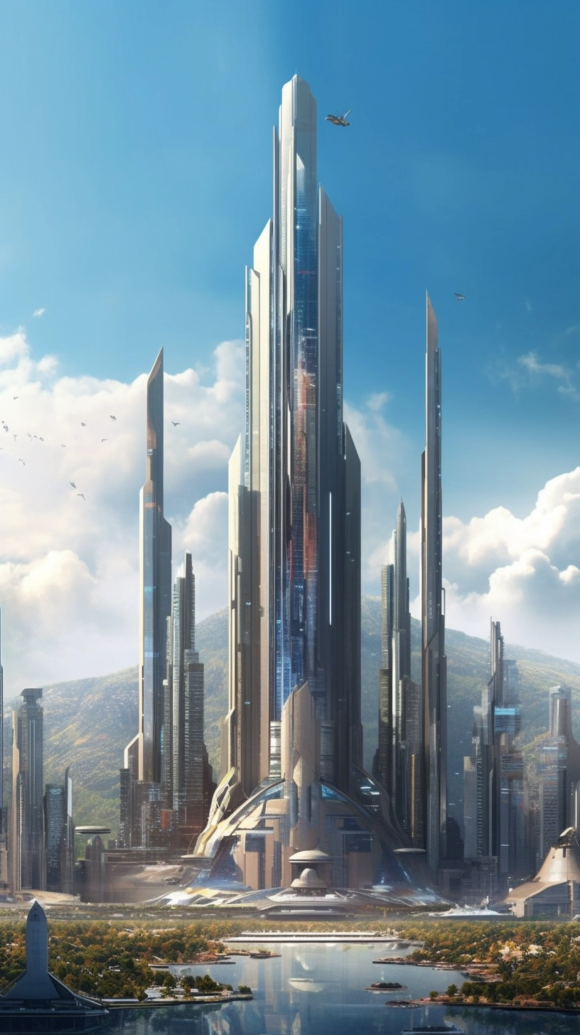 Futuristic Skylines Ruled by Megacorporations