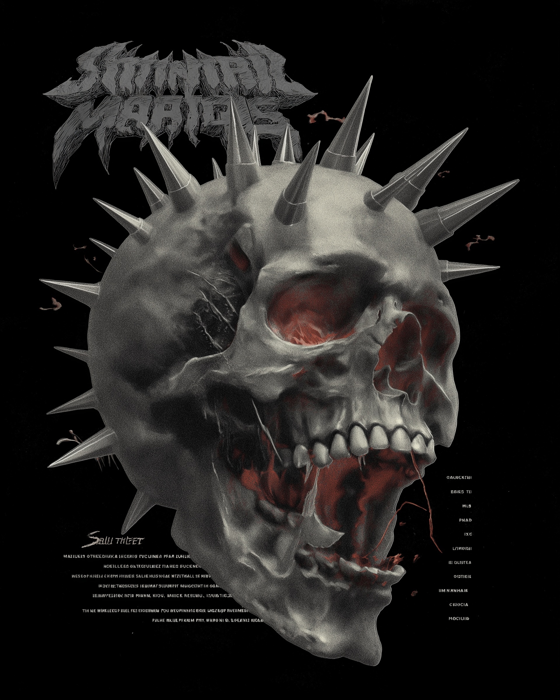 Apocalyptic Demonic Skull: Heavy Metal Artwork