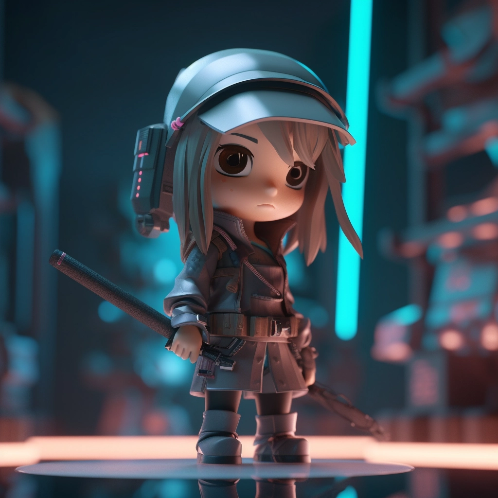 Hyper-Detailed Cyberpunk Toys in Blind Box Style