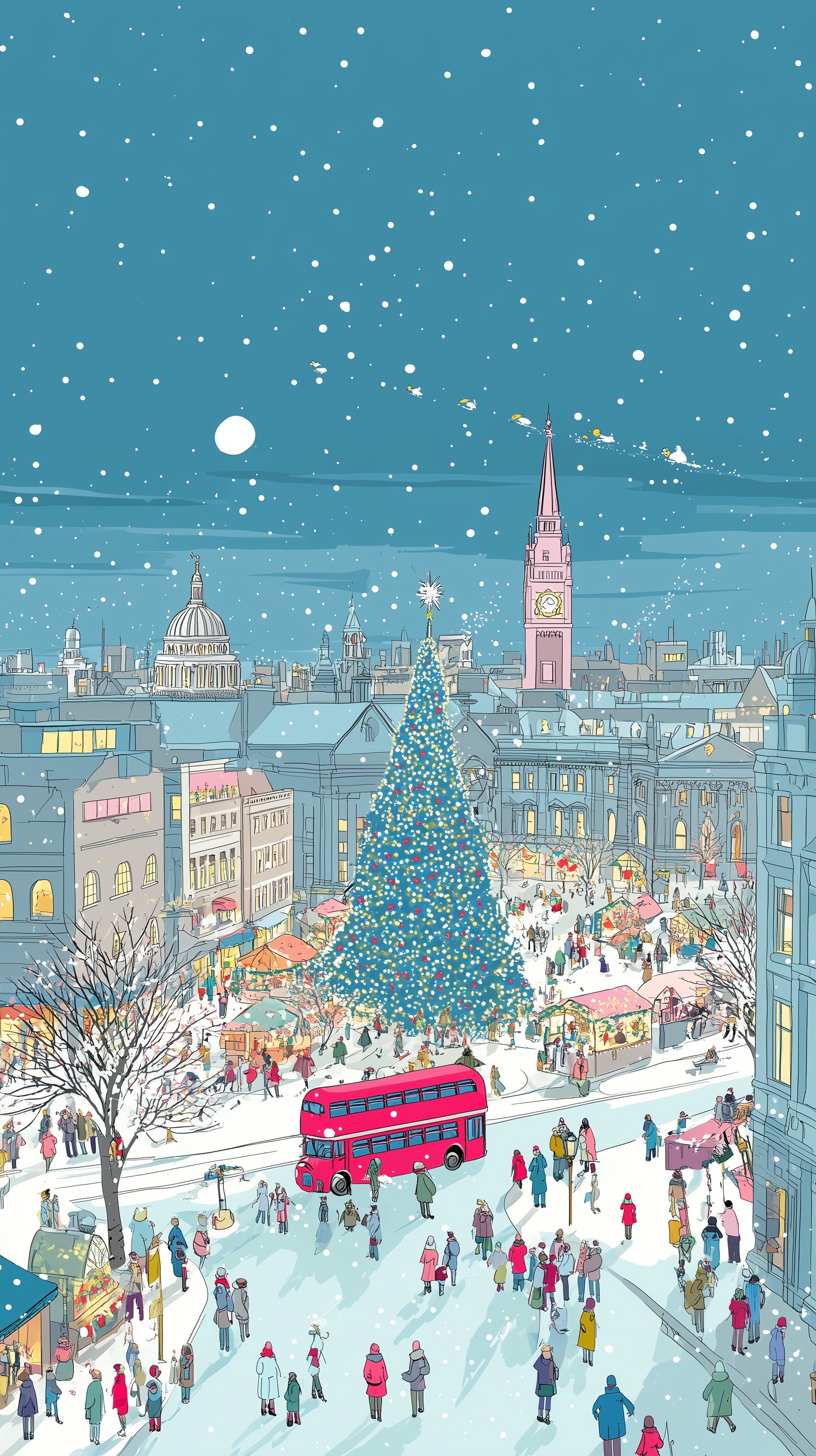 Festive London: Christmas Market & Snowmen Fun