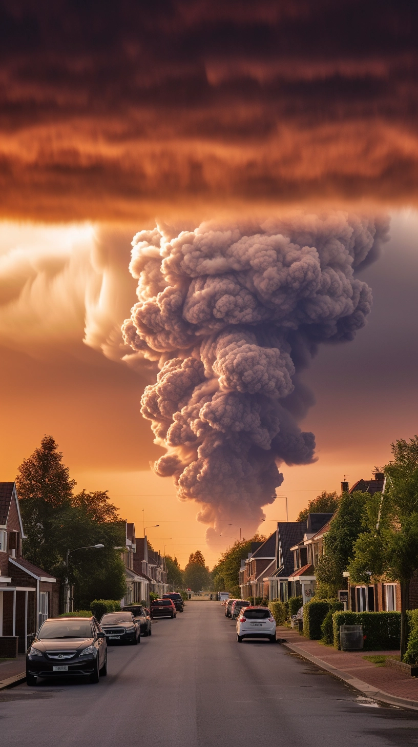 Stormy Skies: A Dutch-Inspired Street Scene