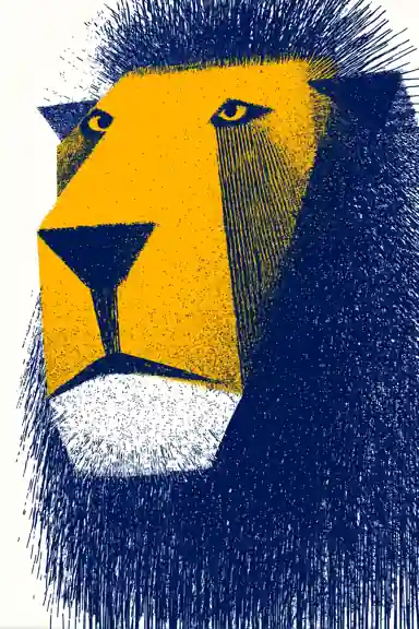 Bauhaus Lion Head Vintage T-Shirt Design