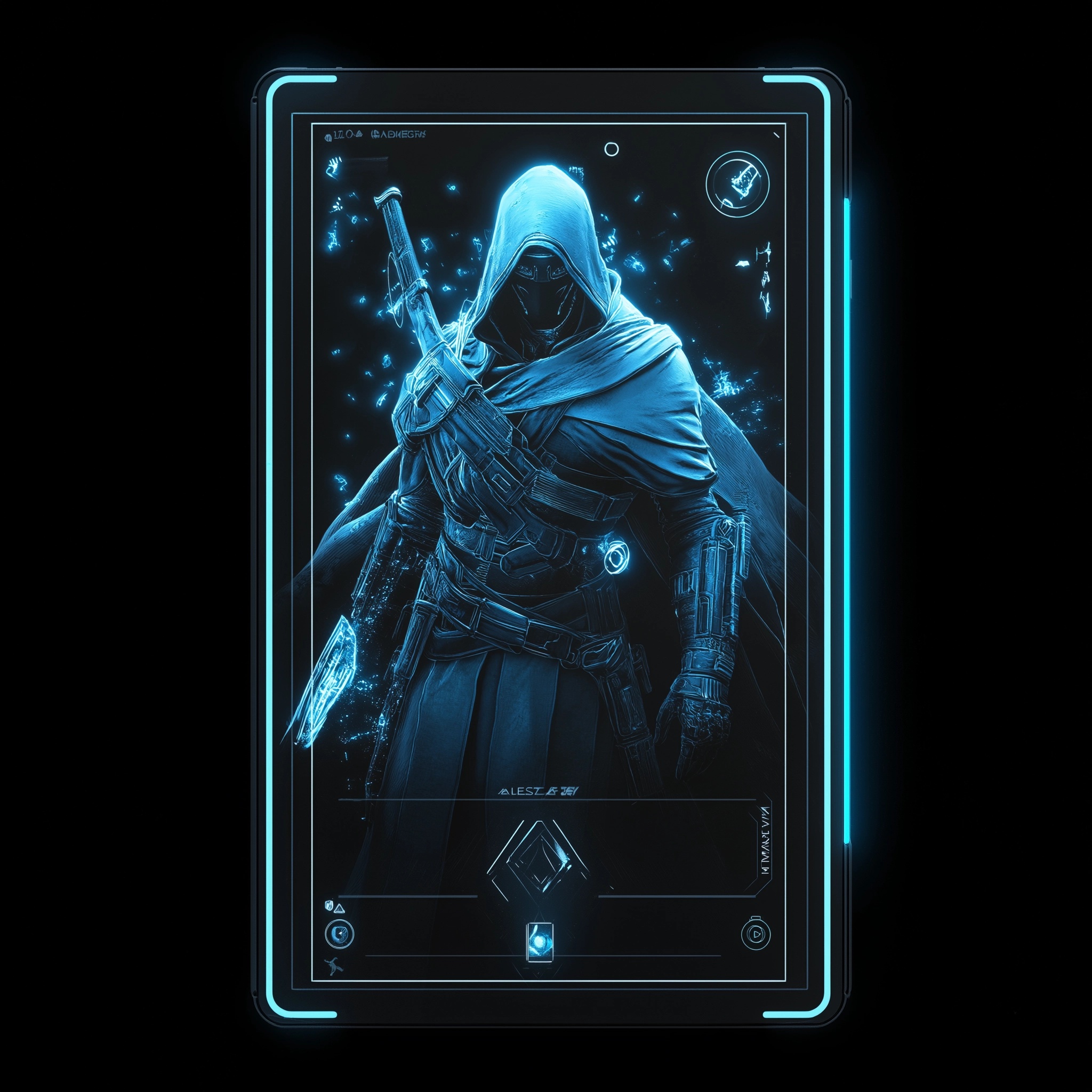 Futuristic Trading Card Display for Gamers