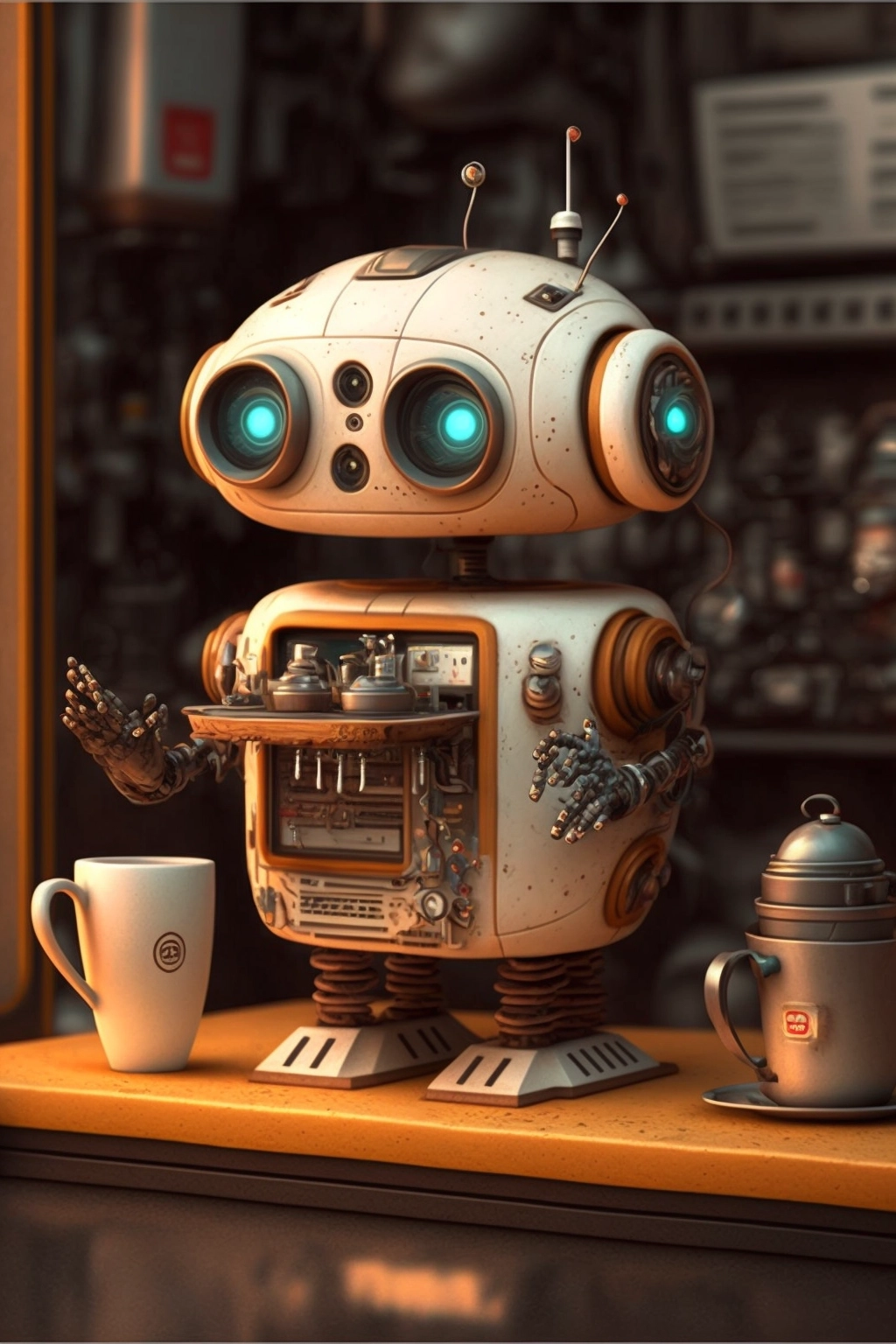Efficient Coffee Shop Robot • PromptDen