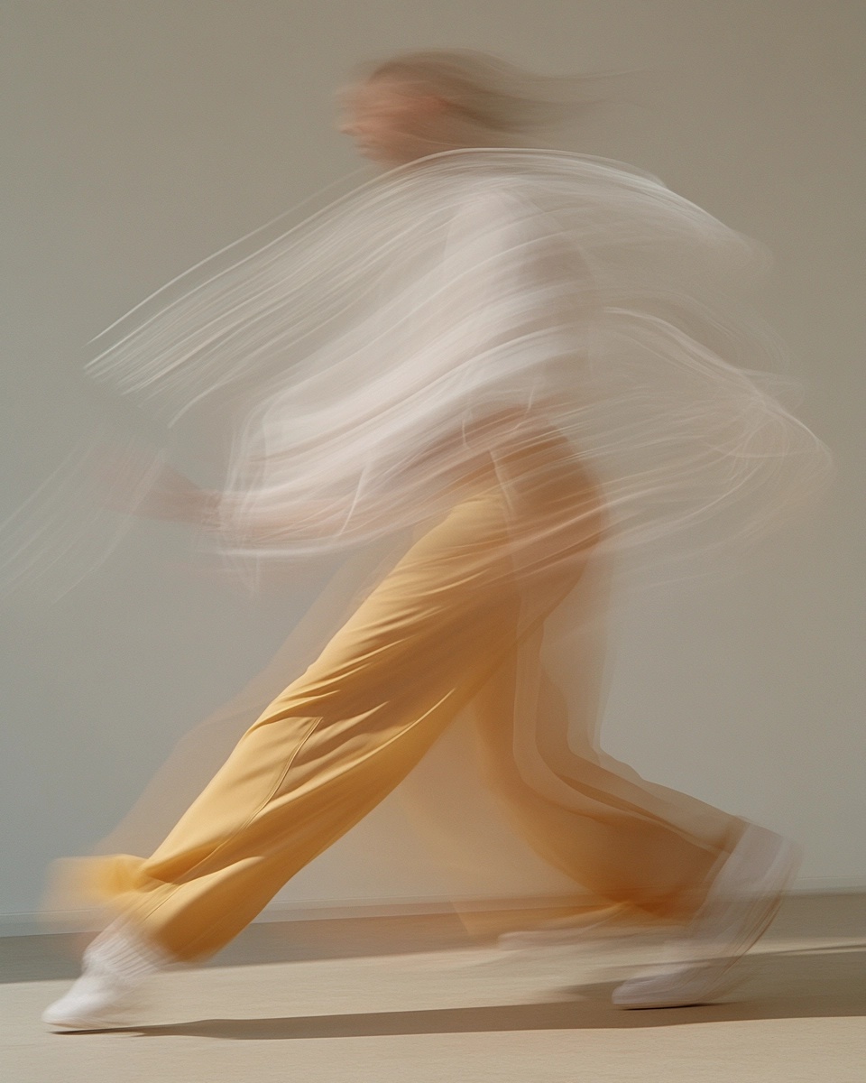 Vintage Dance Beauty: Motion-Blurred Elegance