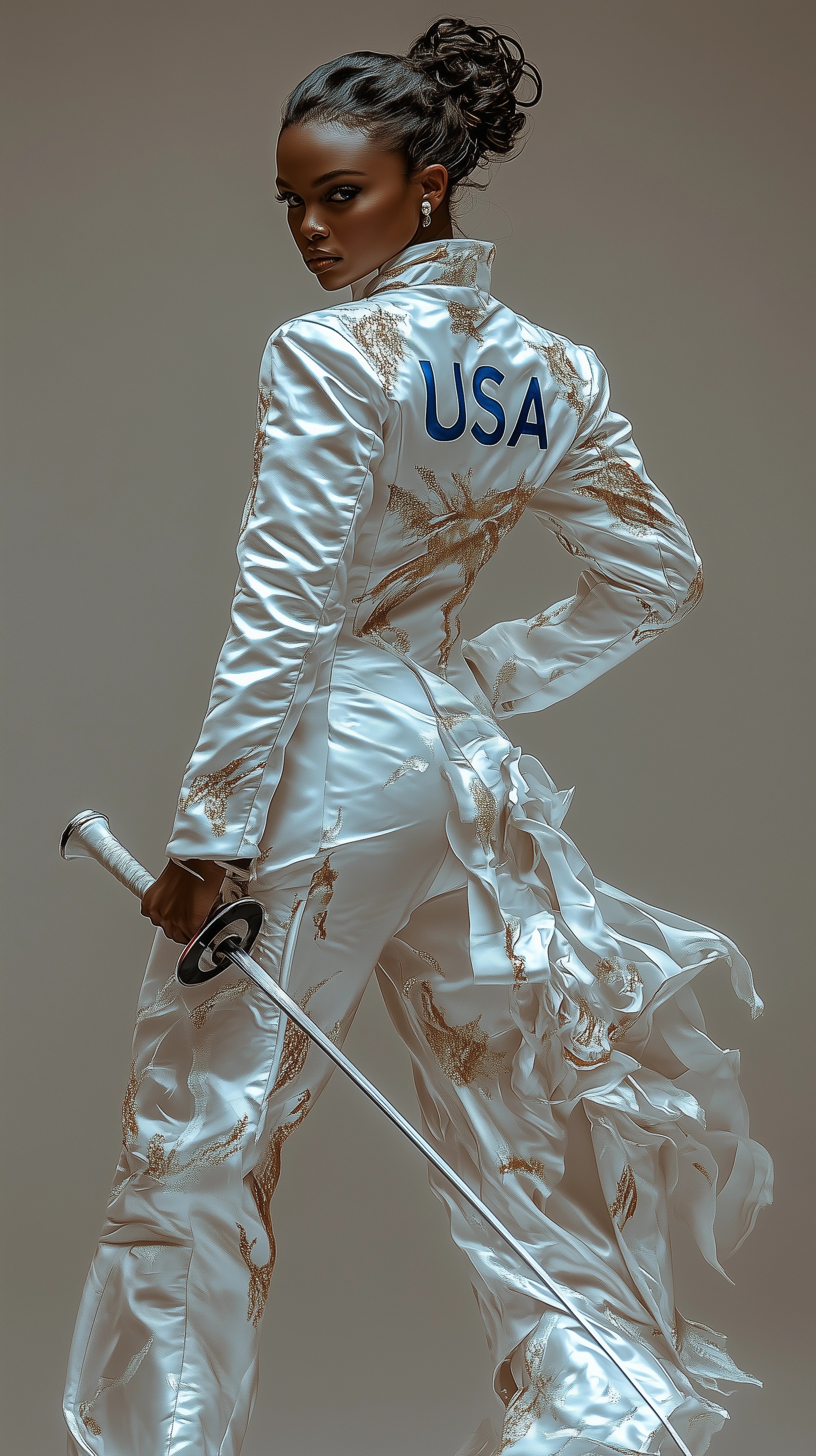 USA Fencer: Striking Elegance in Motion