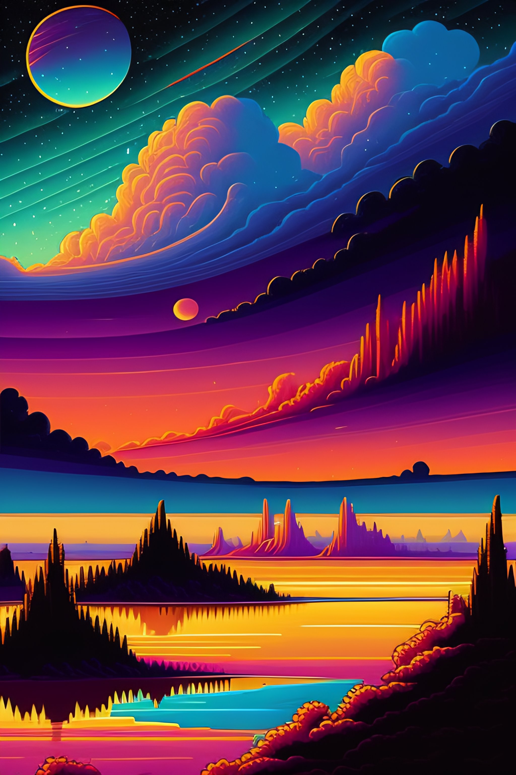 Jupiter's Clouds: Stunning Illustration by Dan Mumford