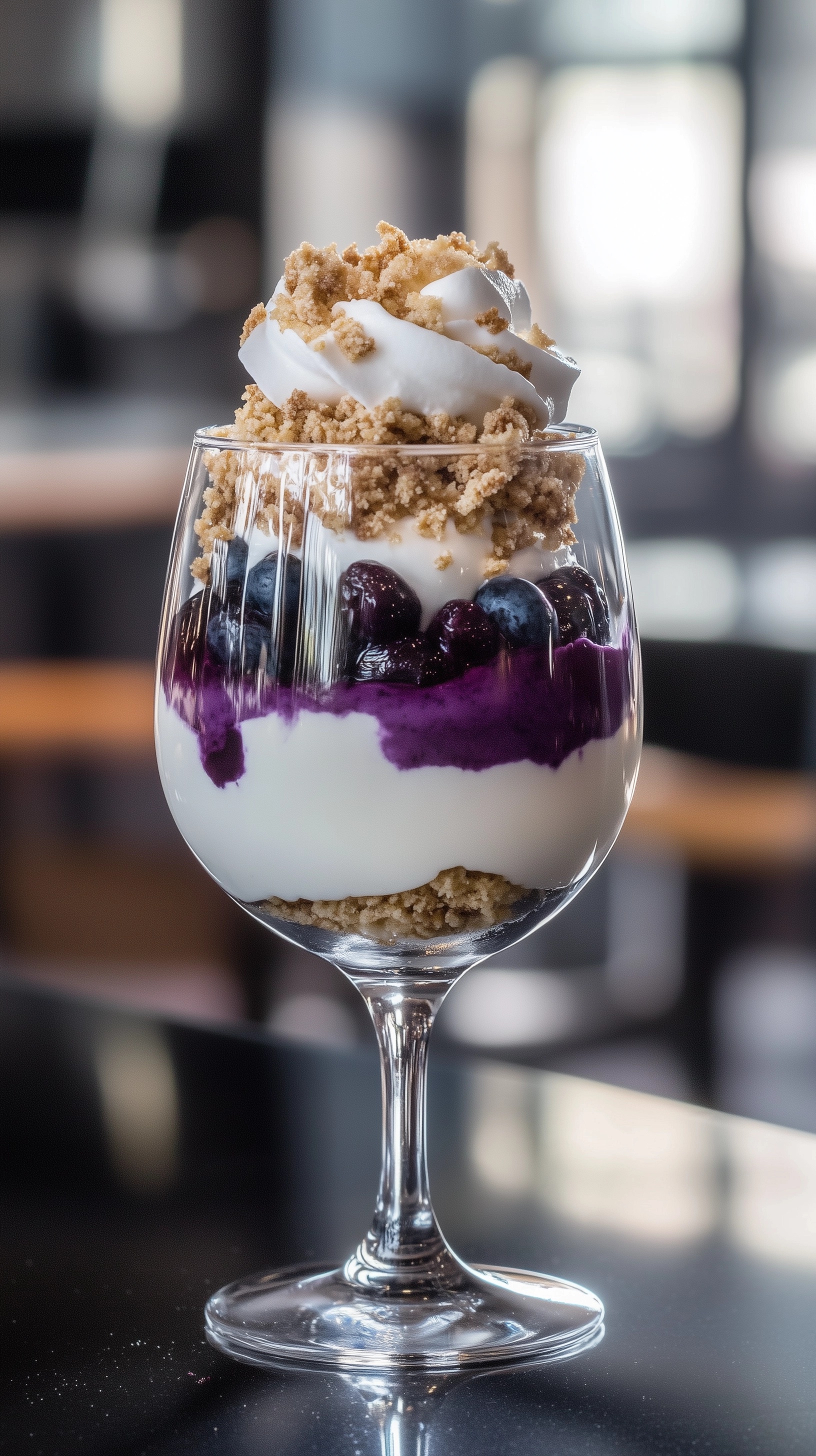 Indulge in Layered Blueberry Yogurt Delight