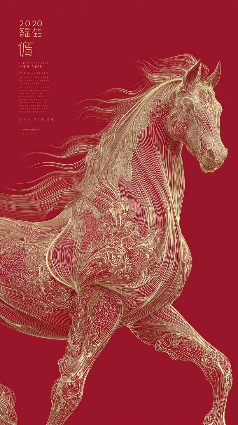 Majestic Horse: A Chinese Fantasy Illustration