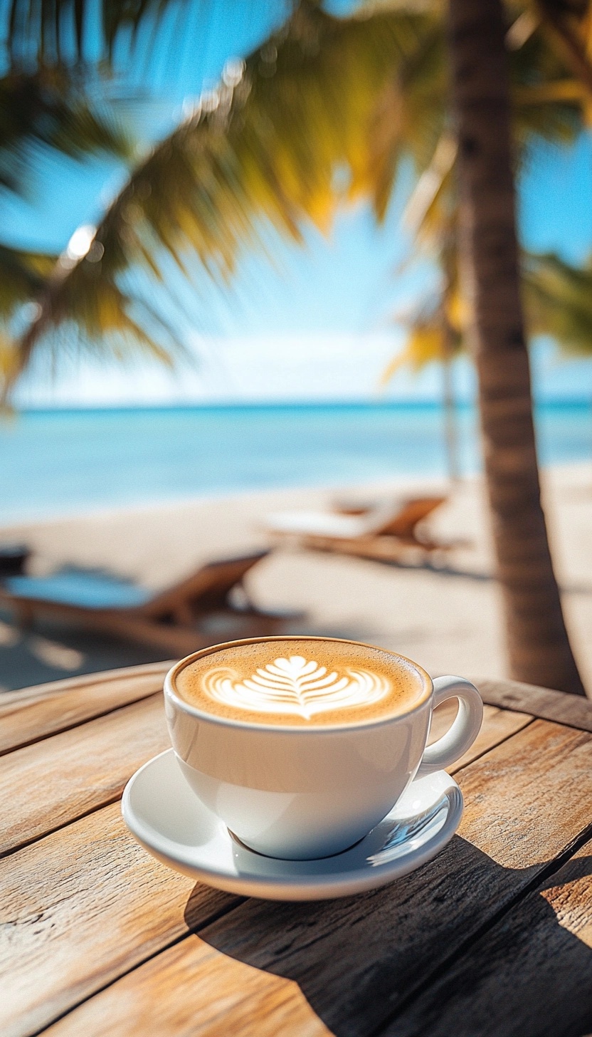 Enjoy Caribbean Coffee with Stunning Beach Views