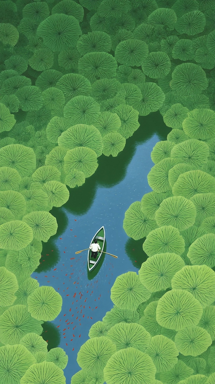 Tranquil Lotus Pond: Art Inspired by Nature