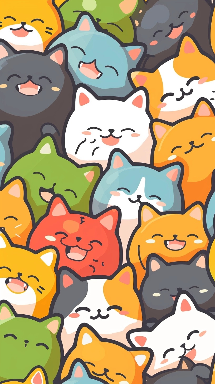 Friendly Chat App Login: Cute Shibas & Cats in High Contrast