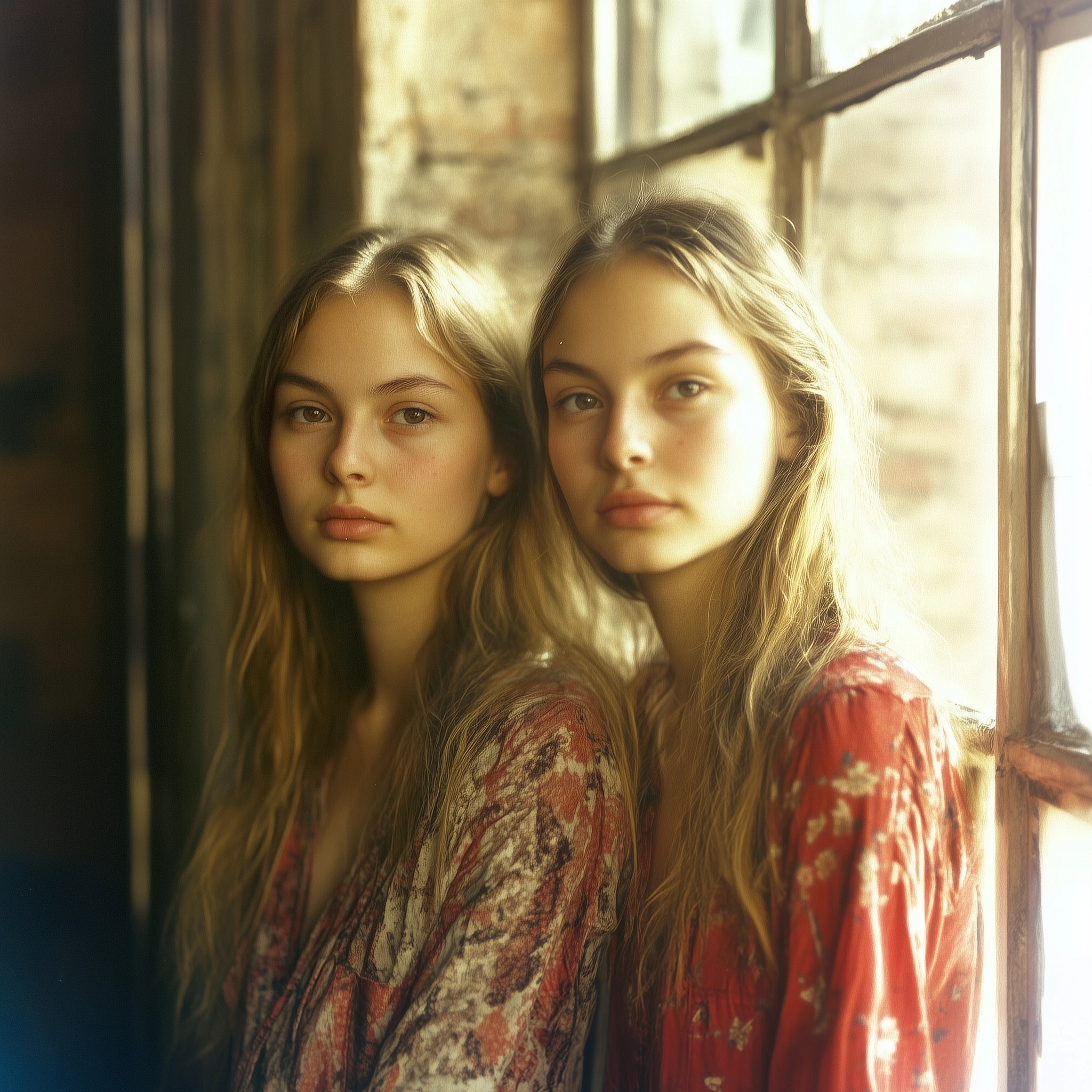 Twins in 70s Style: A Melancholic Urban Moment