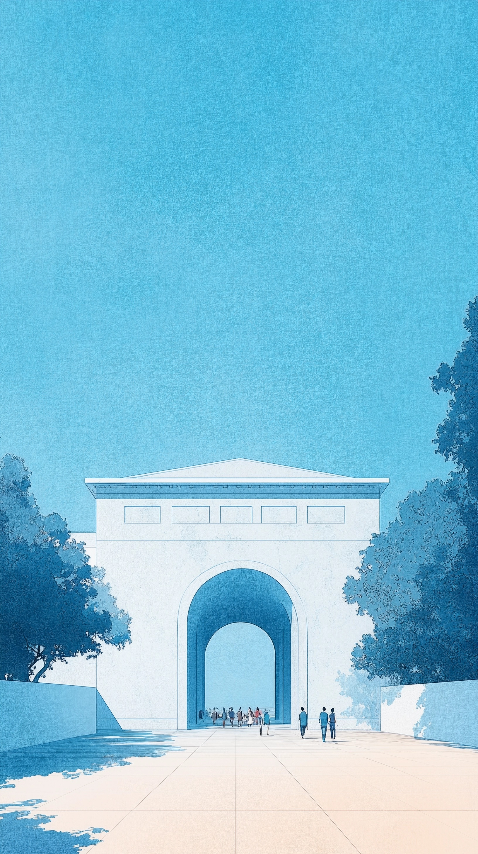 Minimalist Watercolour Prints of French Architecture