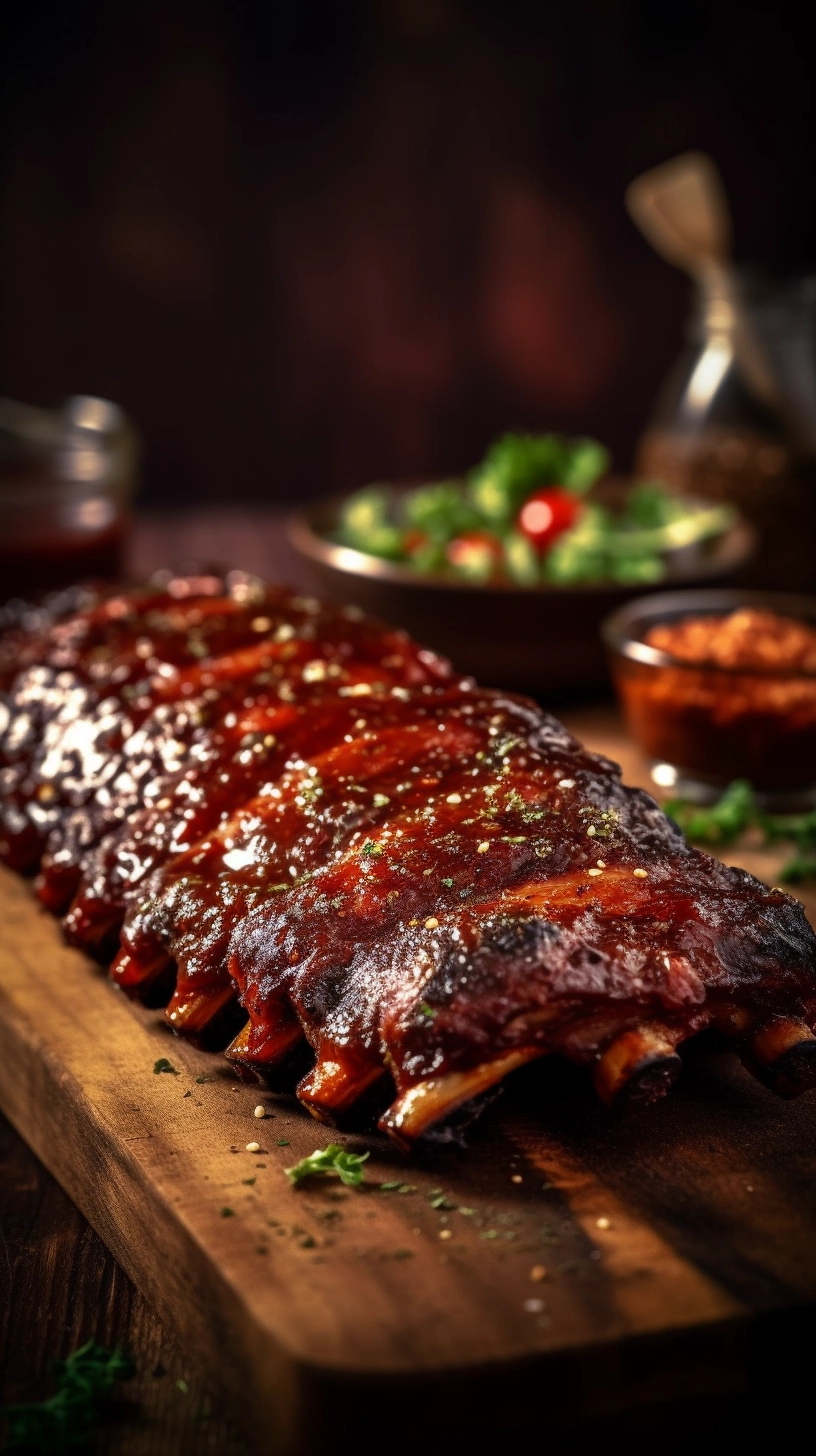 Smoky Ribs with Caramelized Glaze - Rustic & Mouthwatering