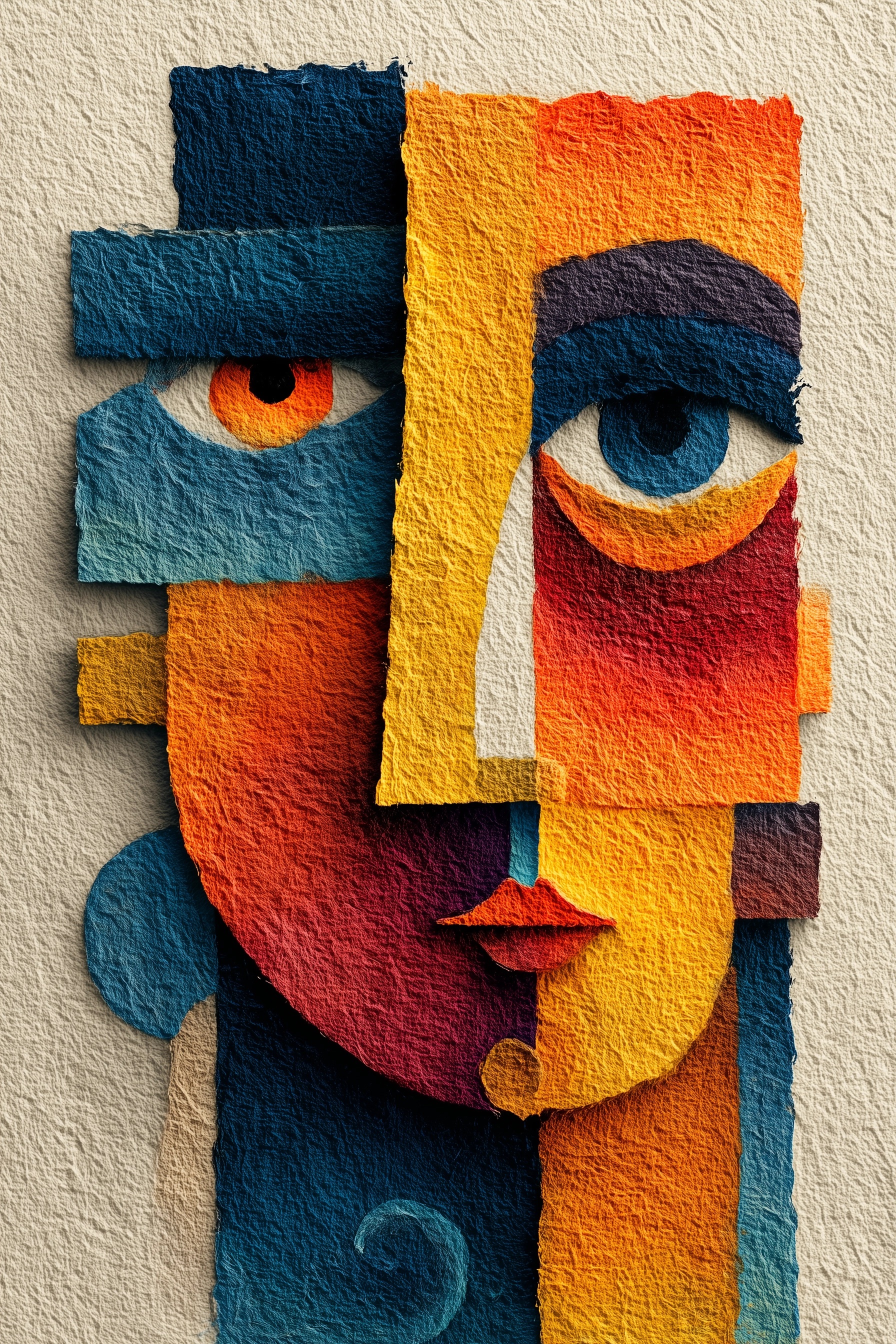 Minimalist Cubism Doodle Art: Simple & Cute Design