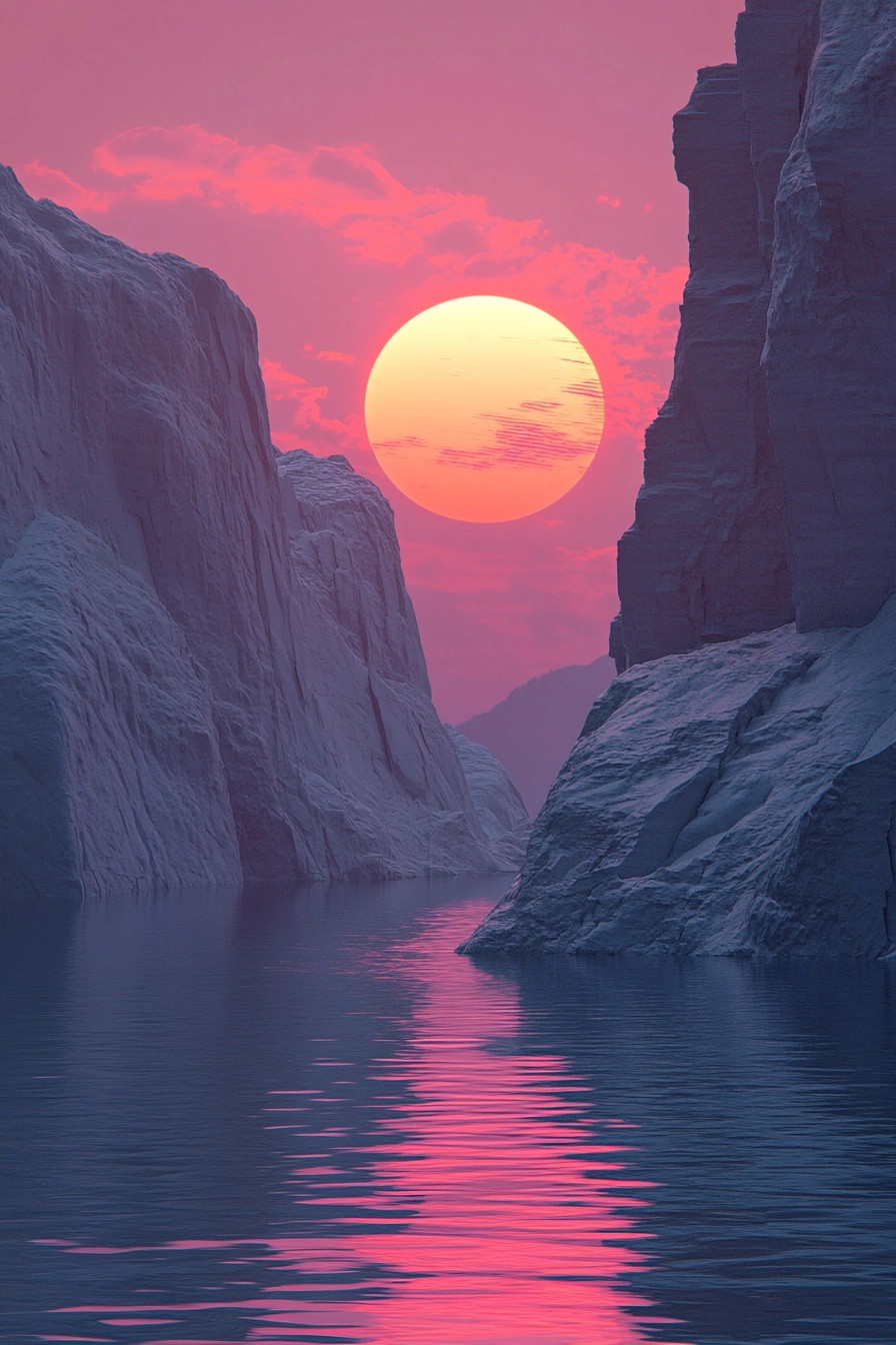 Experience a Stunning 3D Sunset View