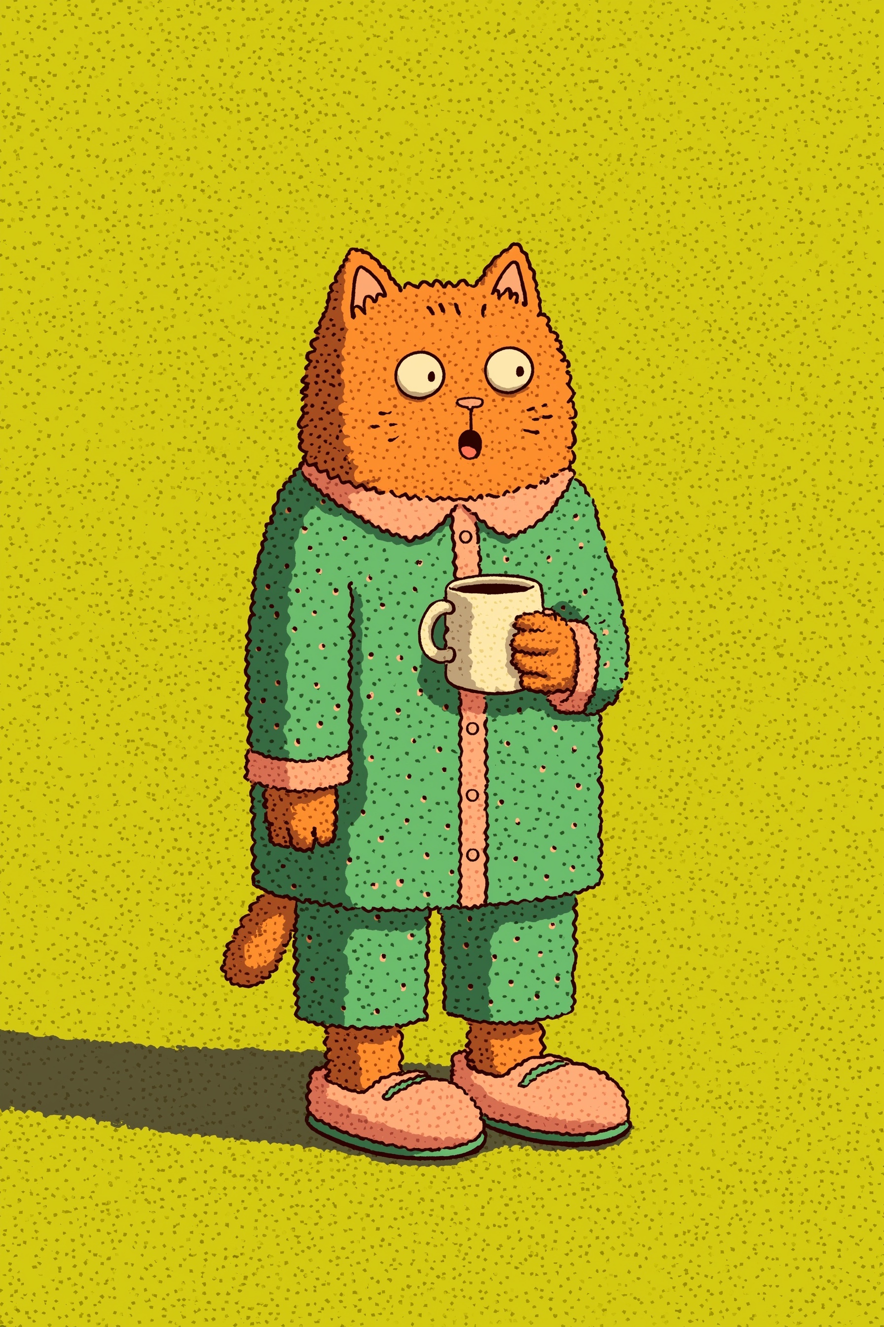 Cozy Cat in Pajamas: Sleepy Vibes Await!