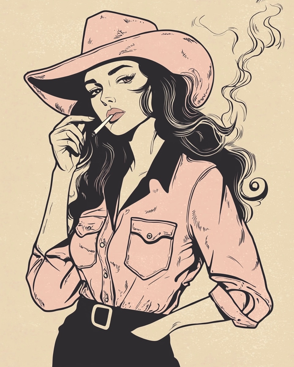 Retro Cowboy Chic: Vintage Postcard Inspiration