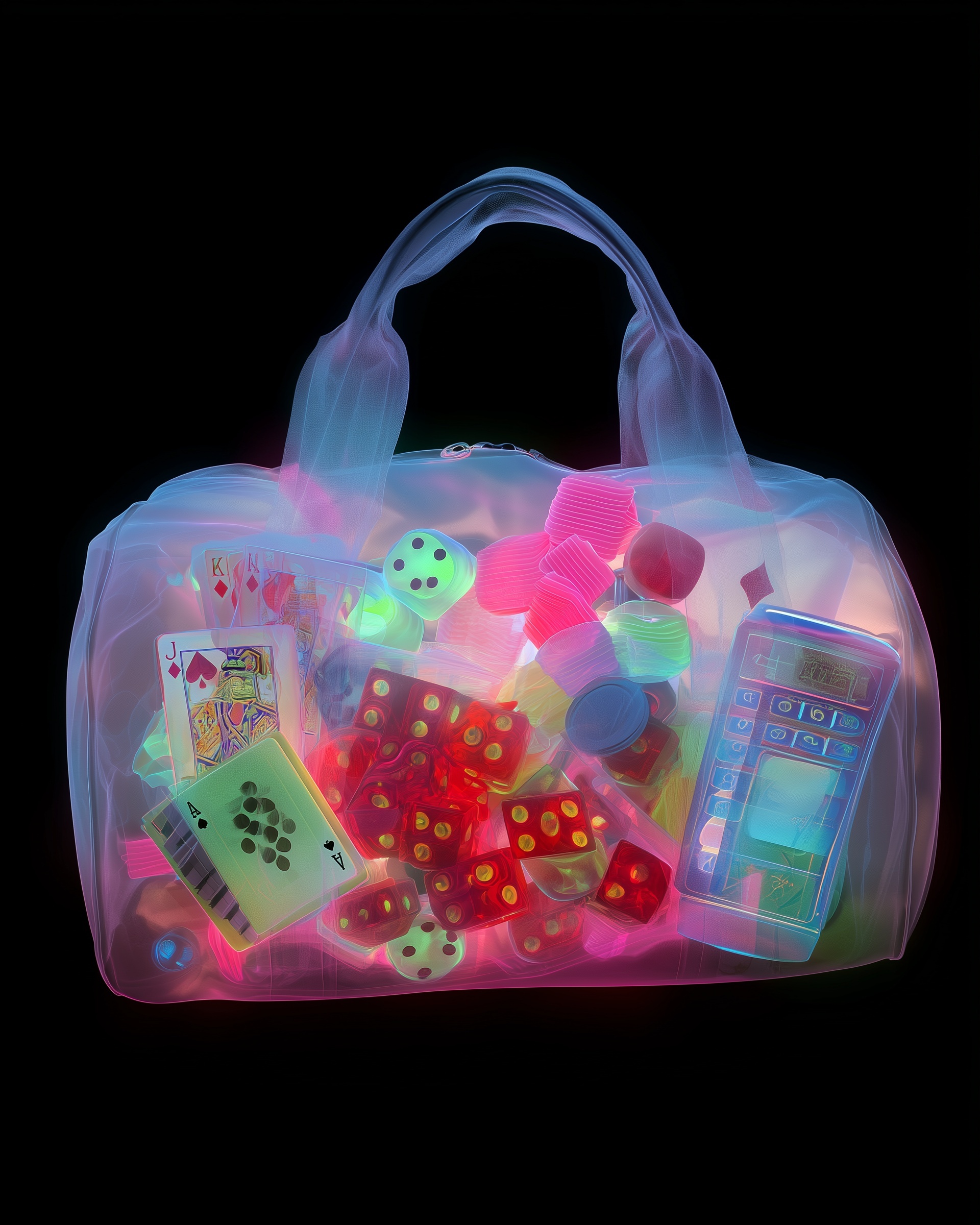 Stylish Duffel: Neon Vibes & Hidden Treasures