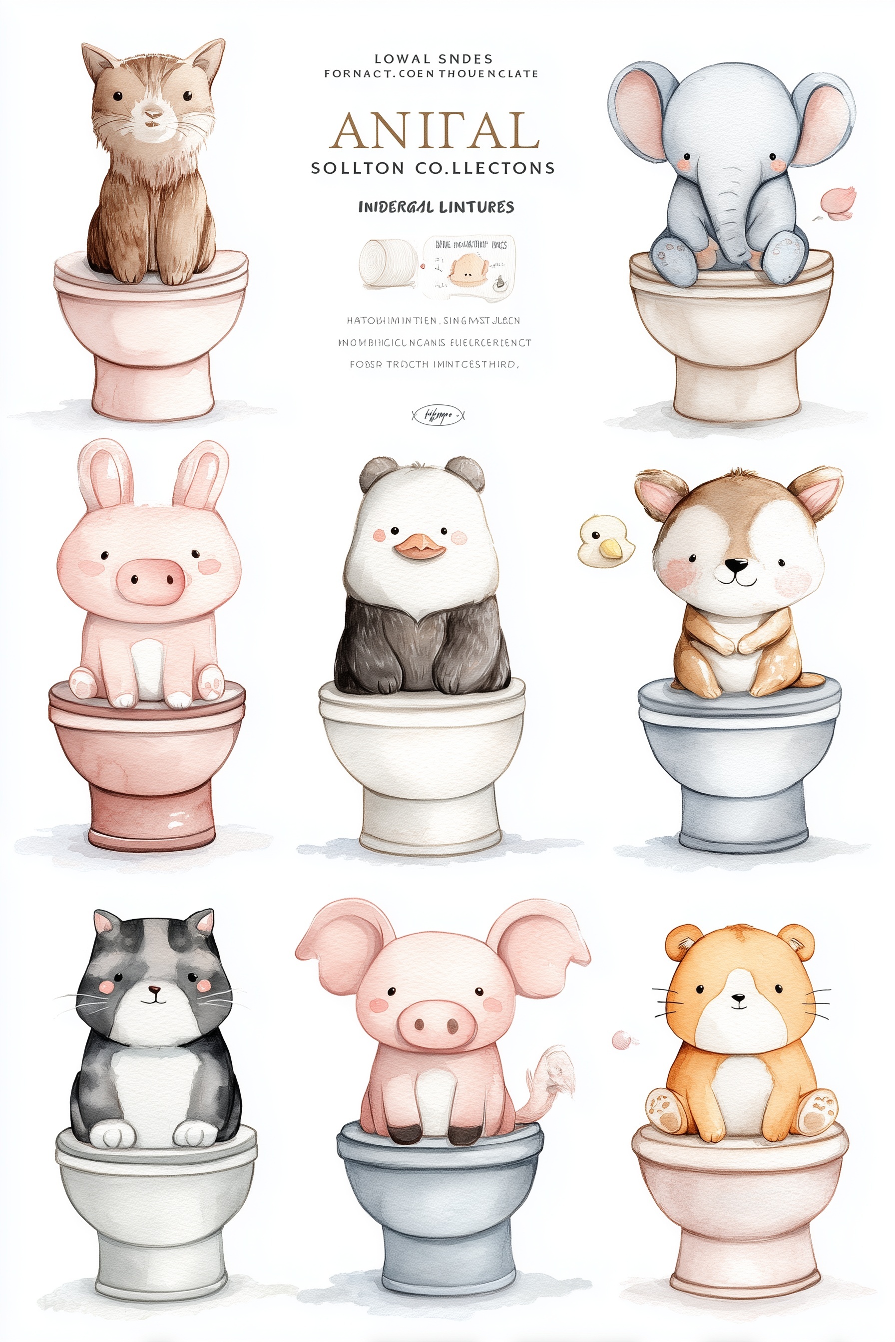 Whimsical Watercolor Animals for Nursery Decor