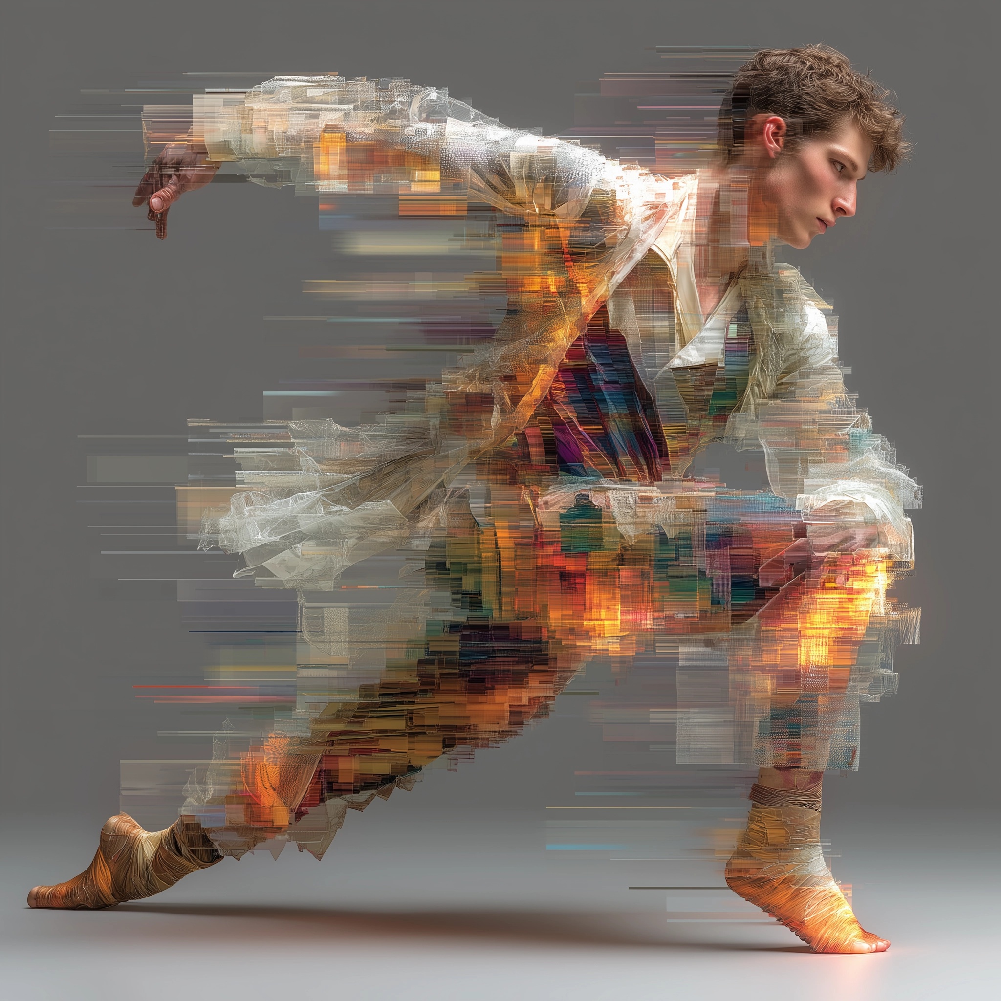 Dynamic Datamosh: Male Contemporary Dance Artistry