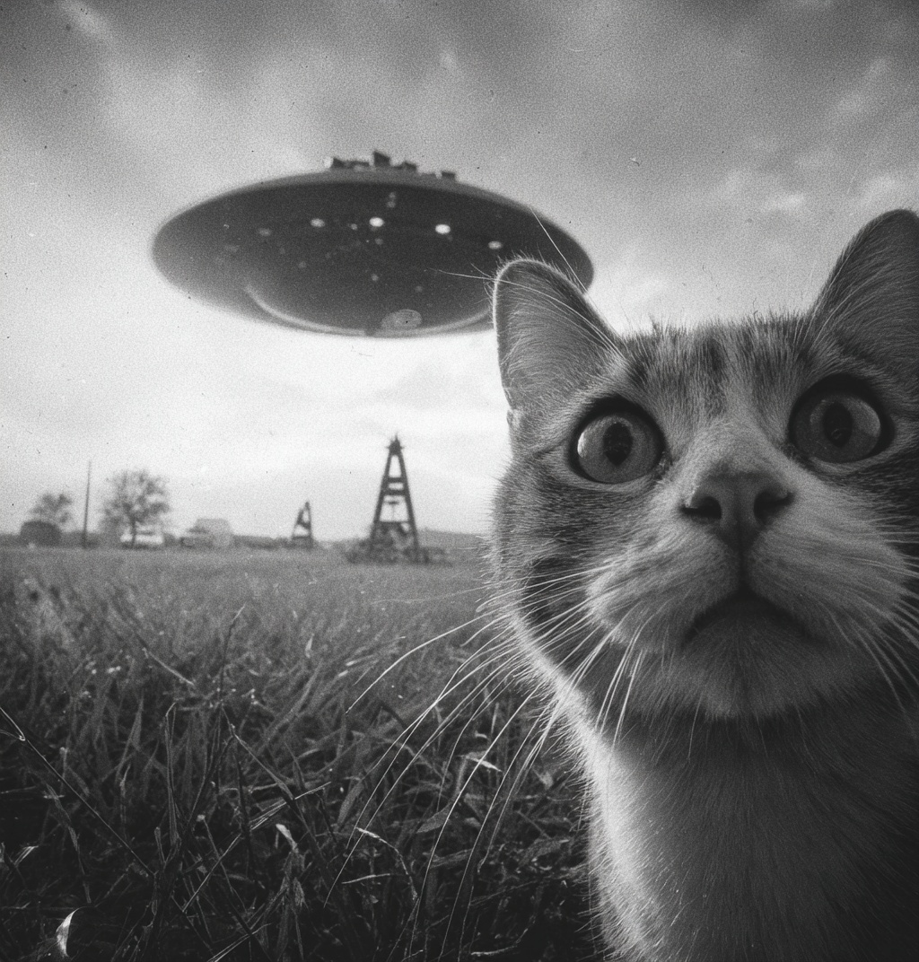 UFO Sighting: Cat Captures the Moment