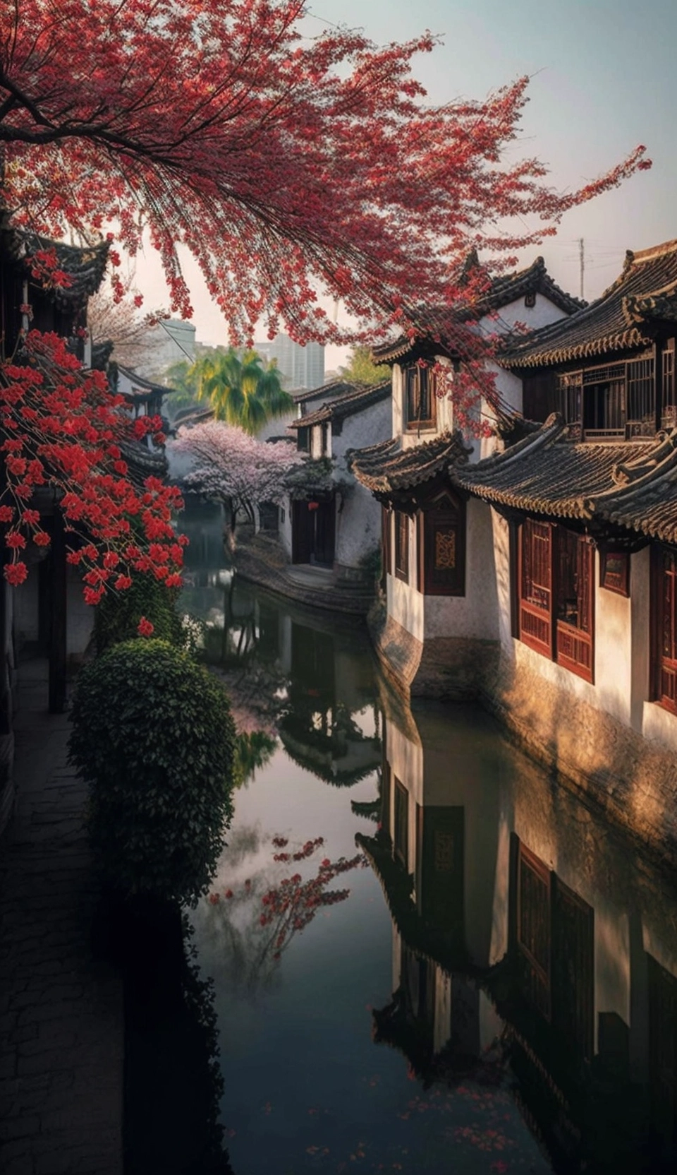 Sunny Jiangnan Water Town: Spring in Ultra Clear Quality