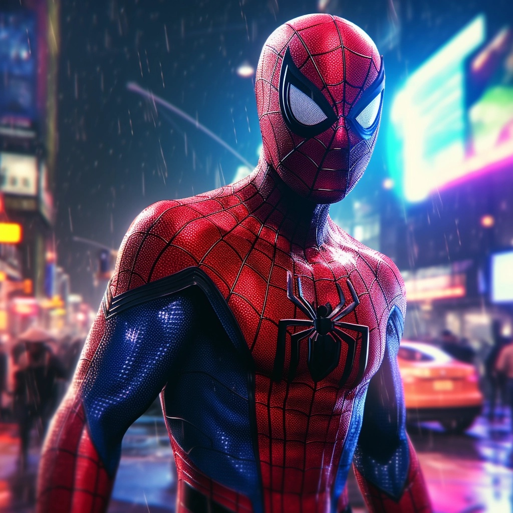 Animated Spiderman Adventures in a Cool City