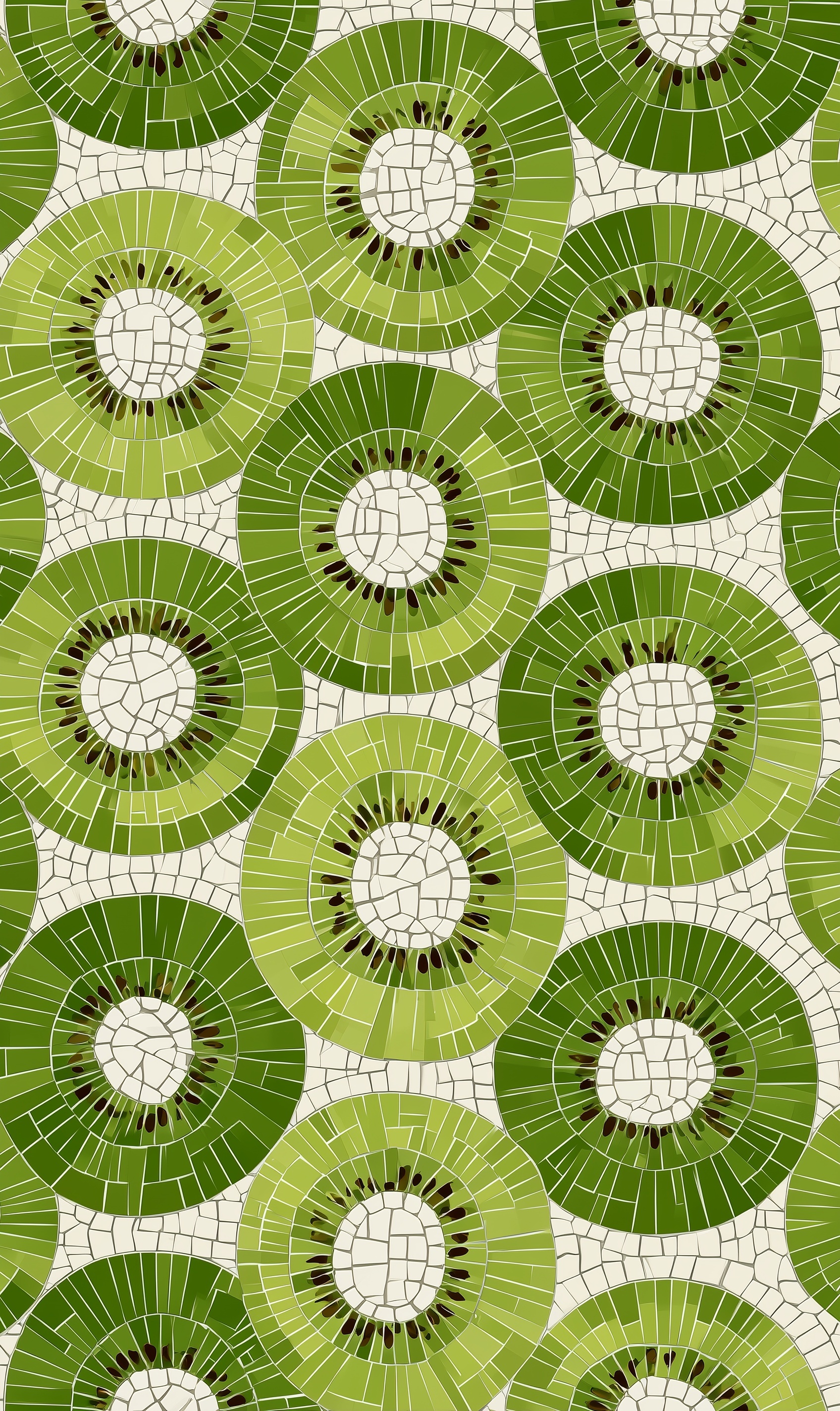 Kiwi Tile Design: Elegance in Cream & White Mosaic