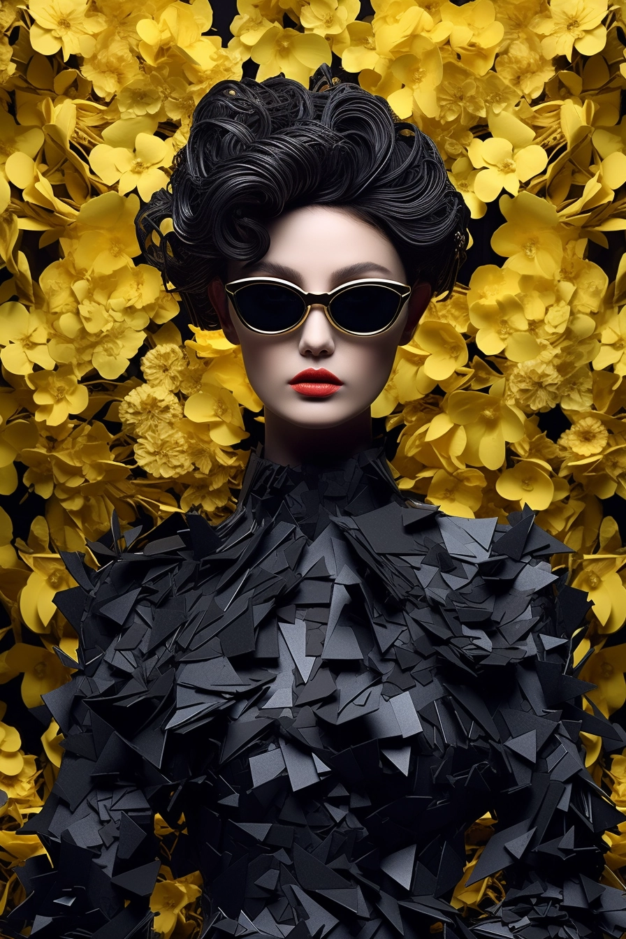 Paper Art Fashion Portrait by Zhang Jingna