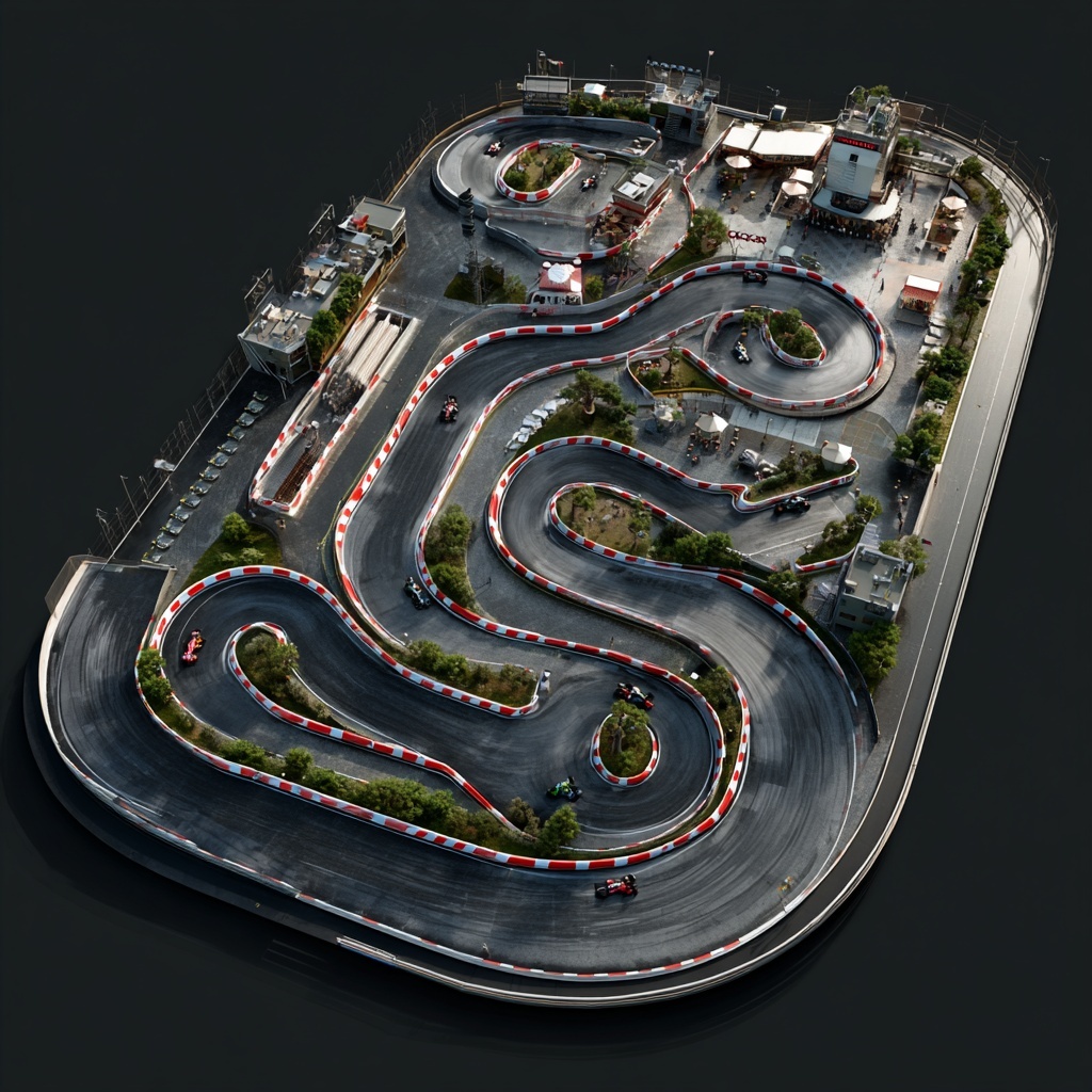 Ultra-Realistic 3D Go-Kart Track Render