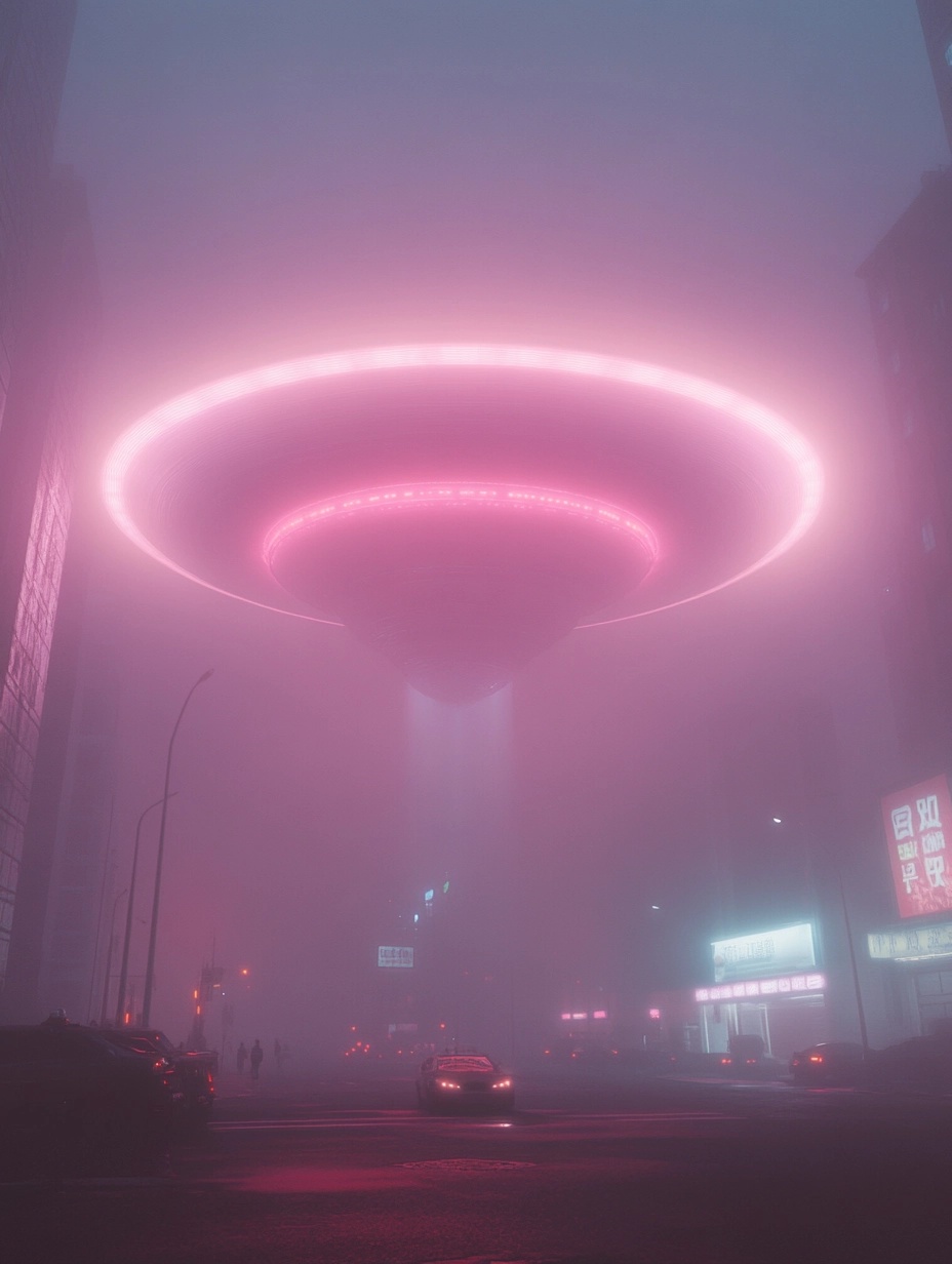 Discover a Vibrant Alien Spaceship in the City