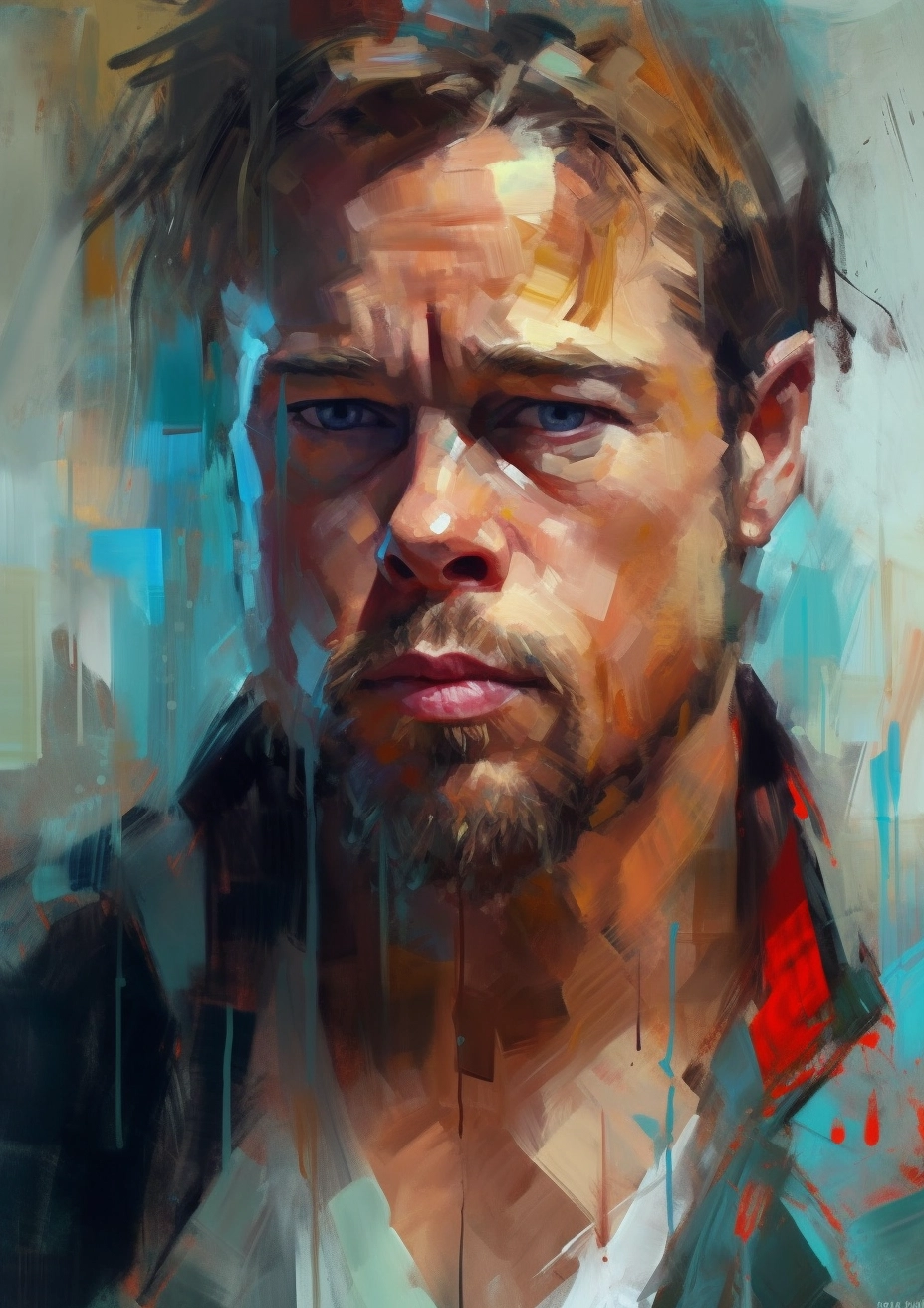 Intense Portraits in Bronze & Red Cyan: Brad Pitt & More