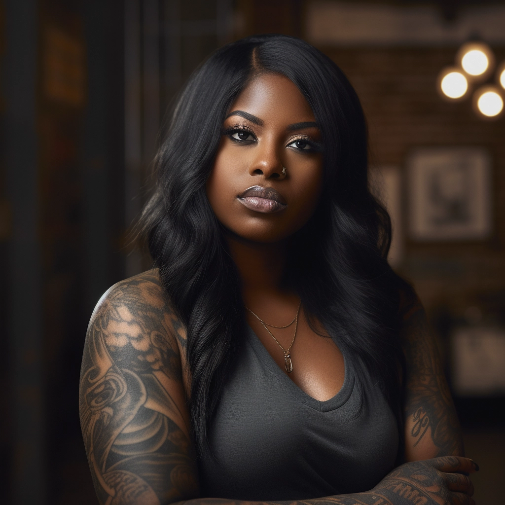 Stunning Plus-Size Black Woman: 8K HD Beauty