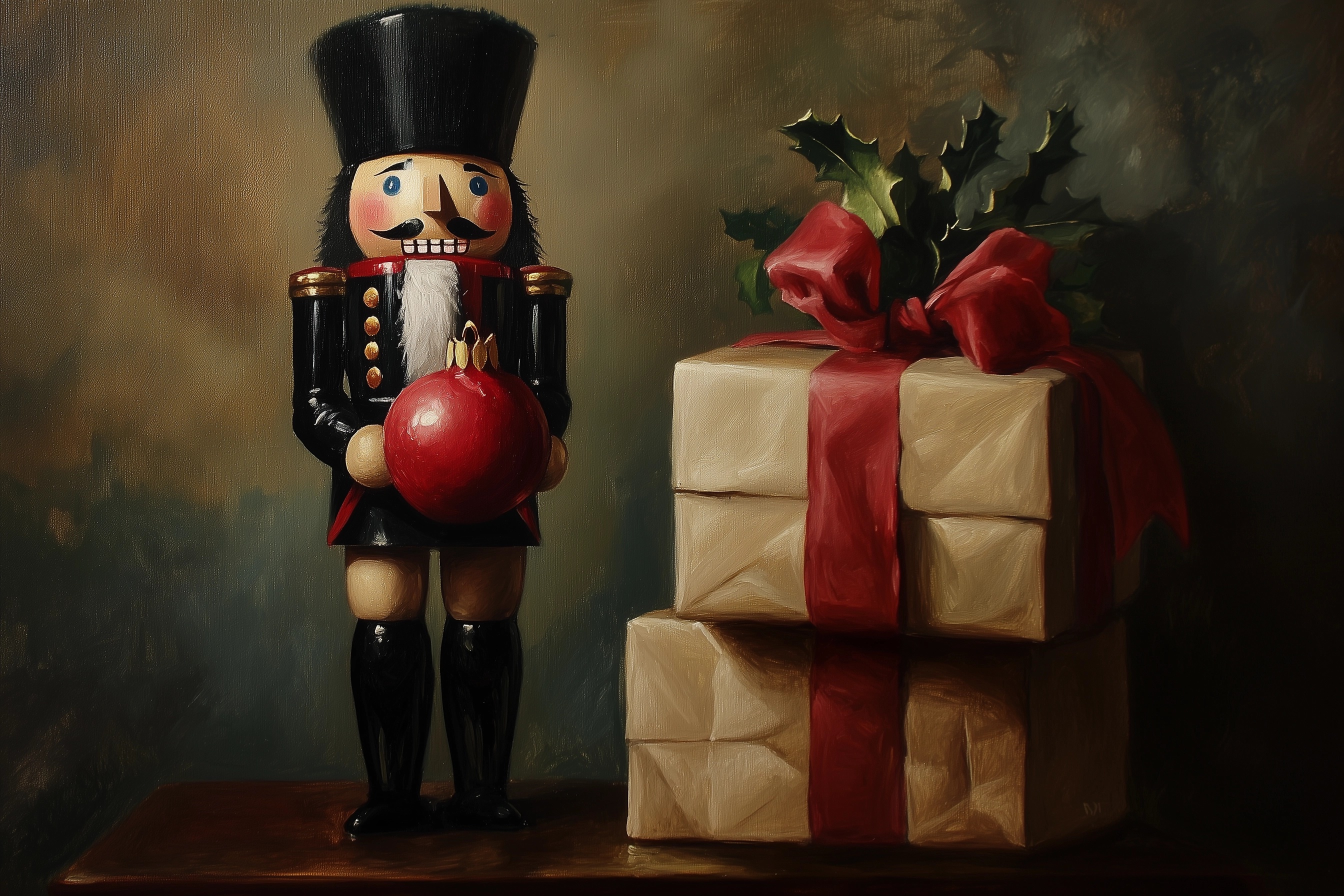 Elegant Nutcracker with Pomegranate Art