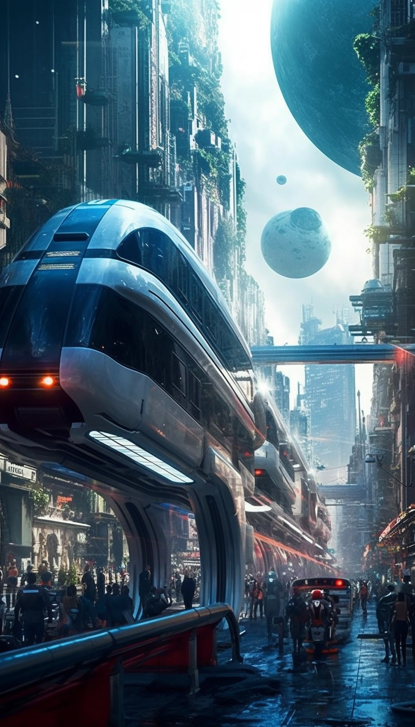 Futuristic Faces: Transportation-inspired Art