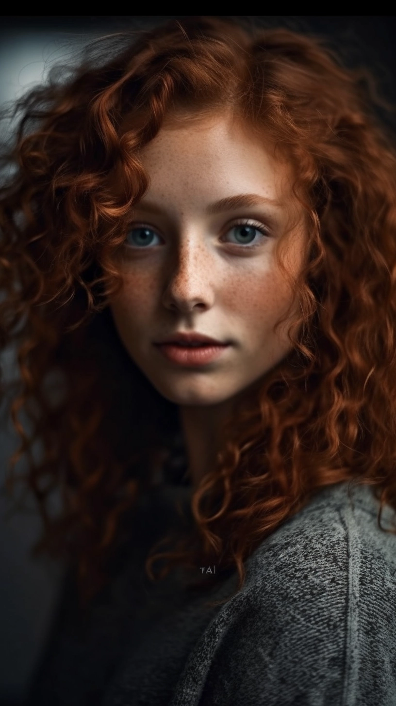 Stunning Cinematic Portrait of Red-Haired Beauty