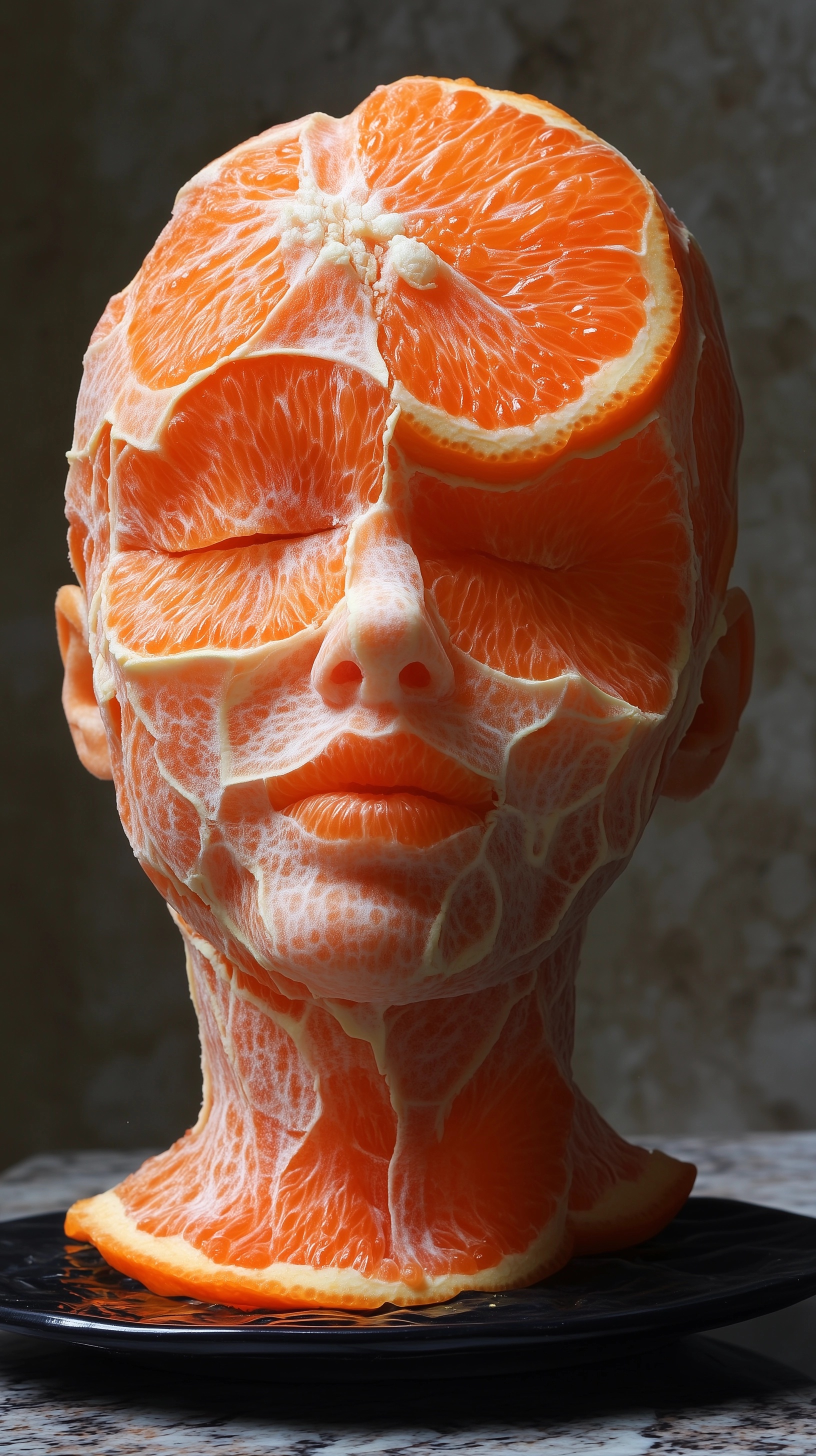 Clementine Fruit Art: Stunning Woman Portrait!