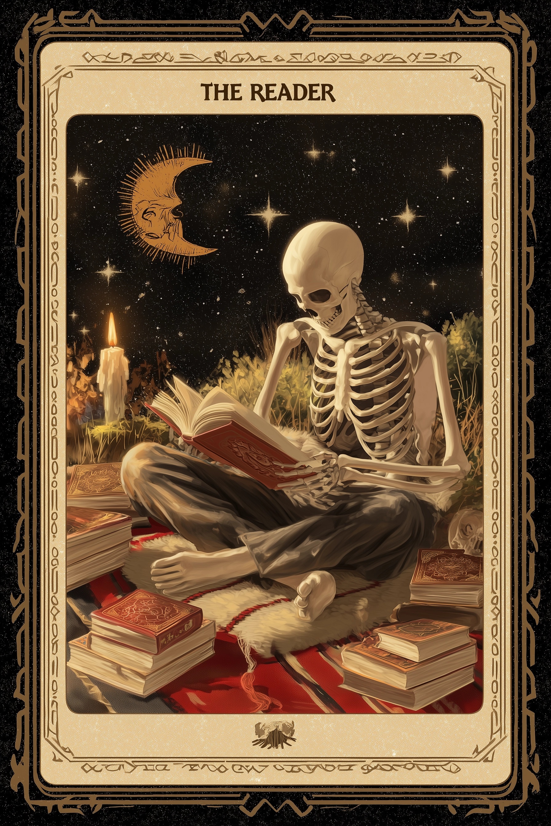 Explore Mystical Tarot: The Reader Illustration