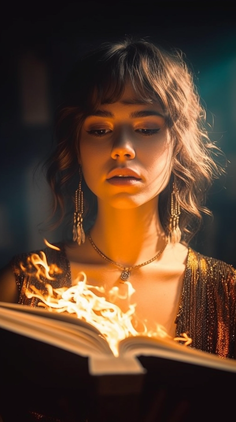 Fiery Beauty: A Cinematic Portrait in 8K