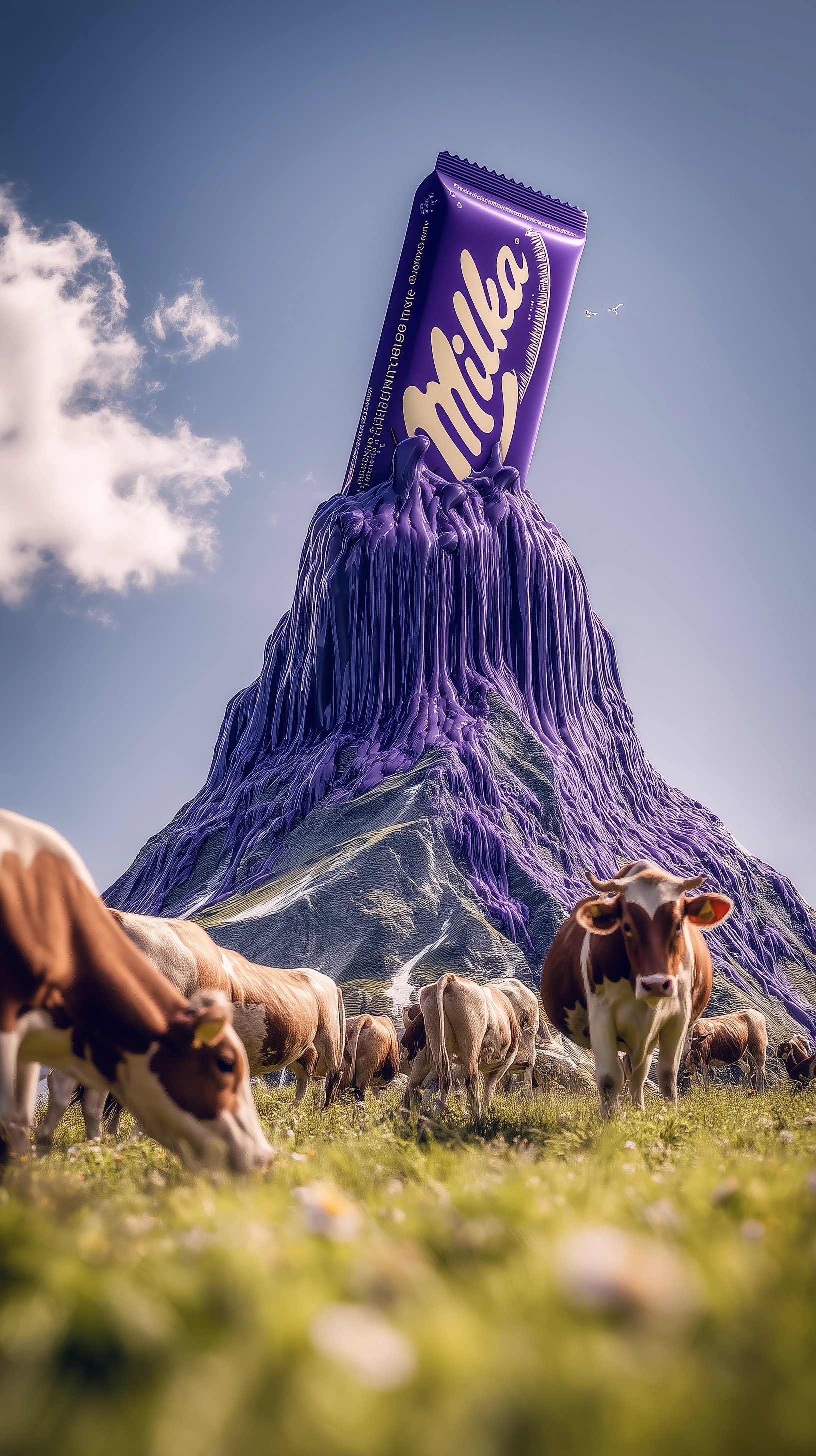 Milka Magic: Chocolate Peaks and Pastoral Bliss