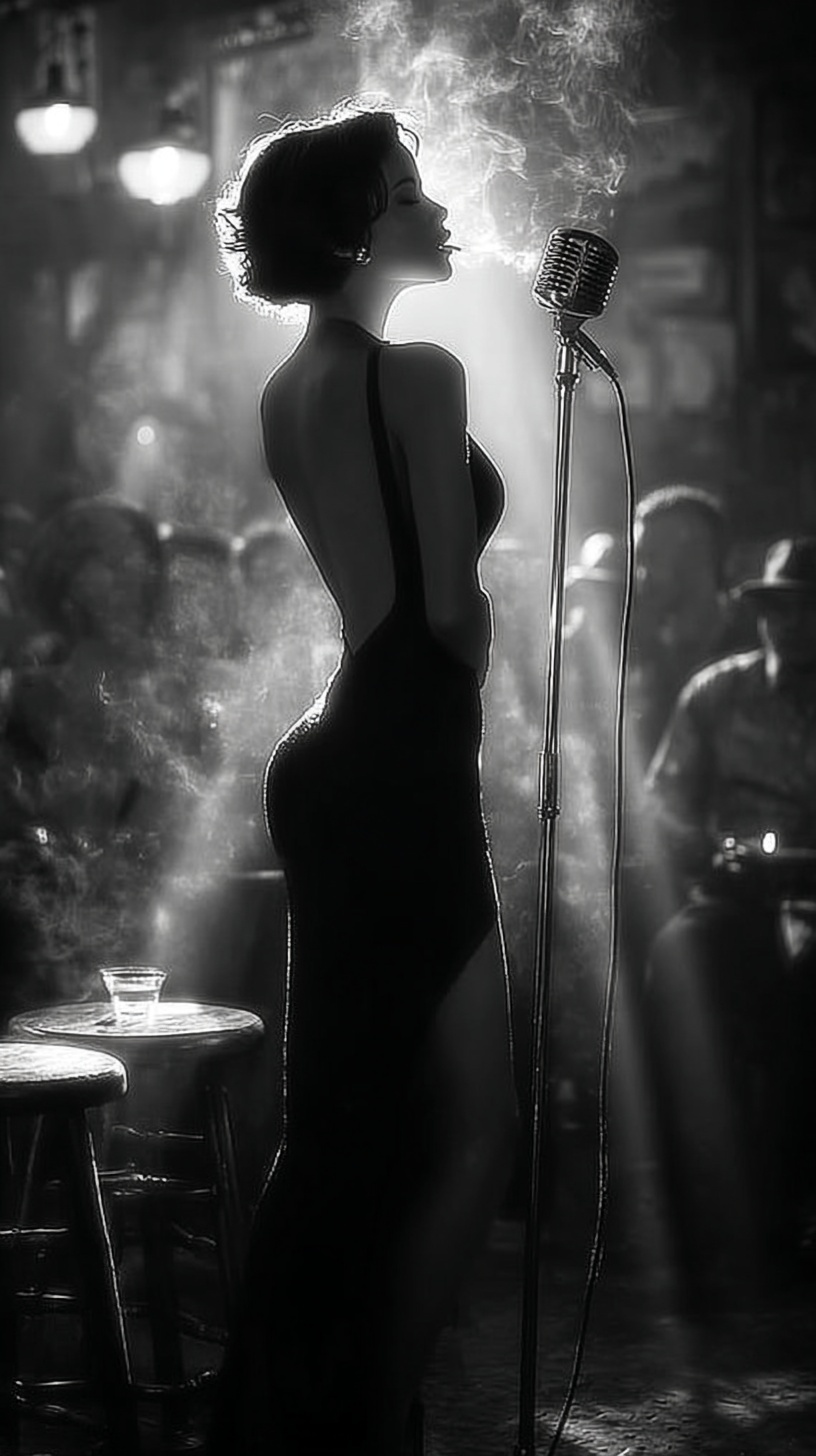 Timeless Jazz Vibes: 1930s Vocalist in Action
